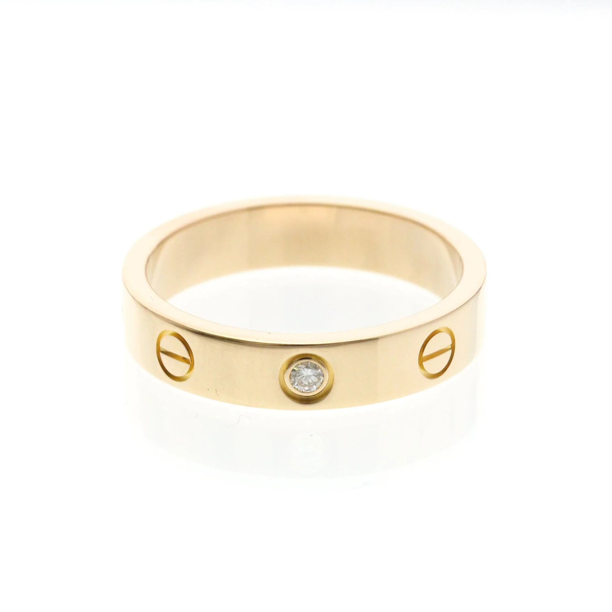 Mini Band Ring 18K Rose Gold with Diamond