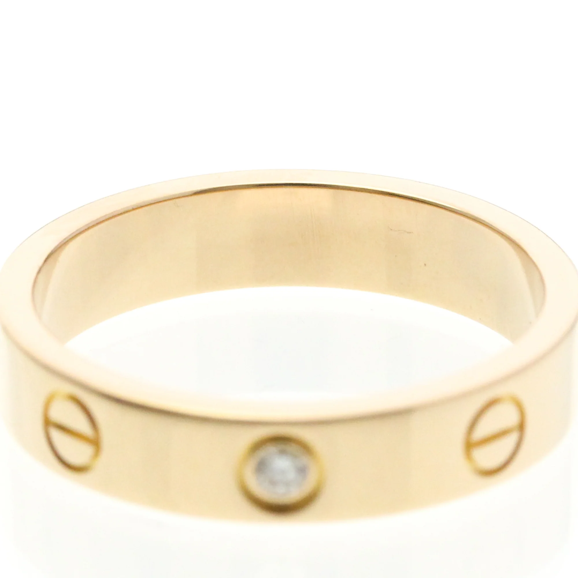 Mini Band Ring 18K Rose Gold with Diamond - Image 5