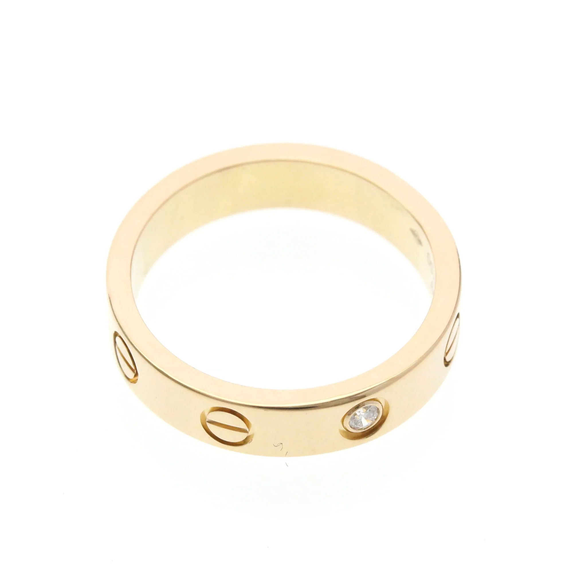 Mini Ring 18K Rose Gold with Diamond - Image 9