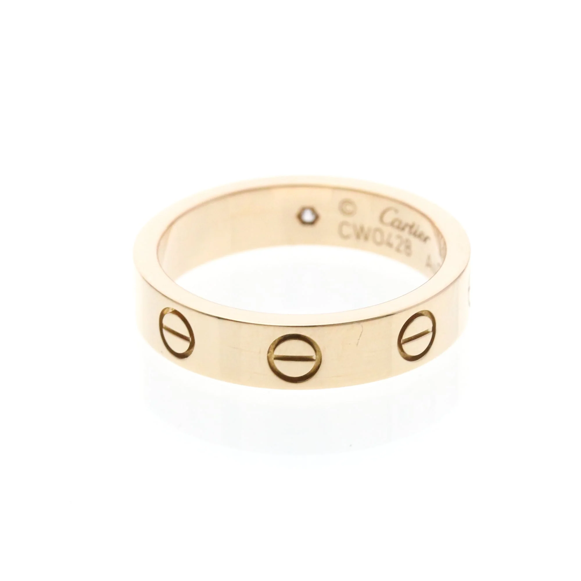 Mini Ring 18K Rose Gold with Diamond - Image 3