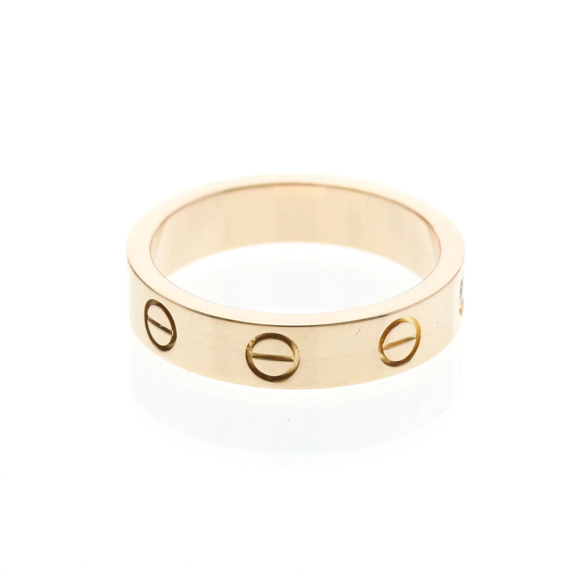 Mini Ring 18K Rose Gold with Diamond - Image 4