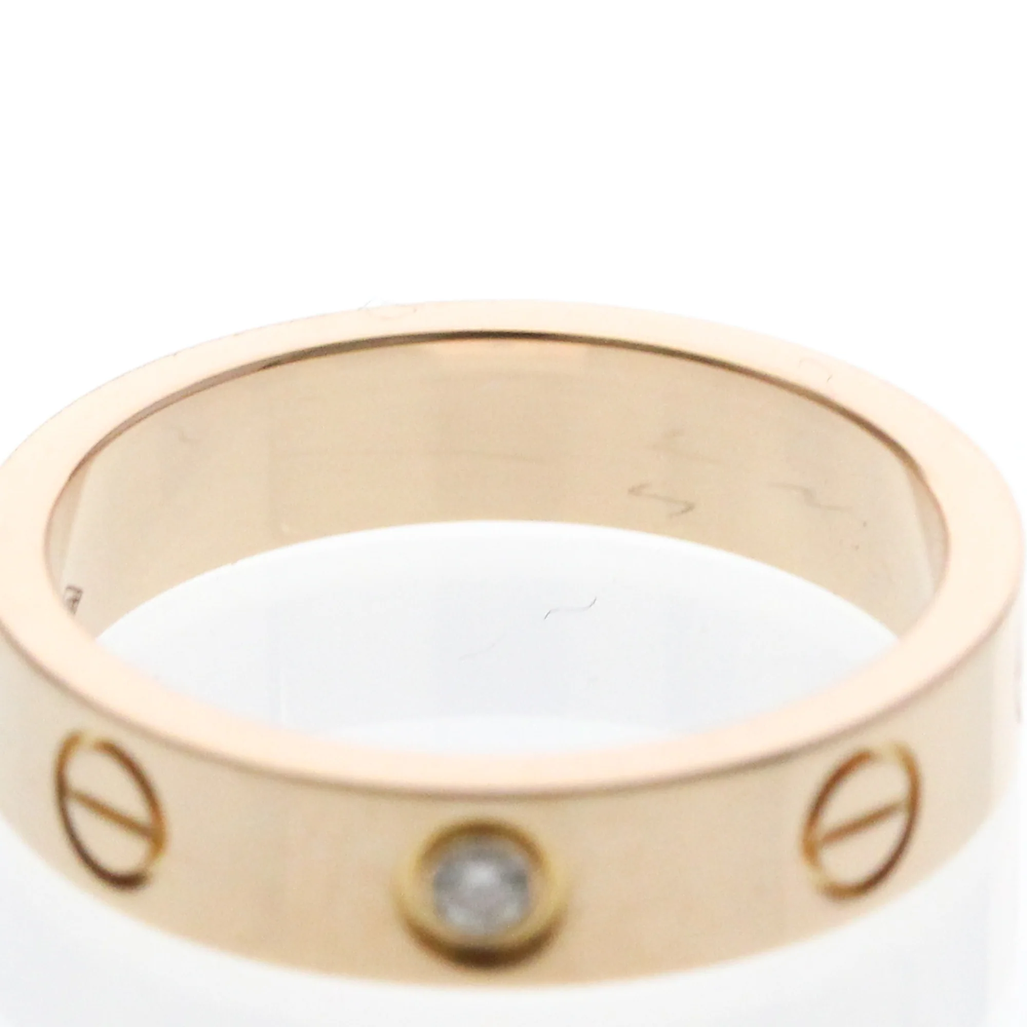 Mini Ring 18K Rose Gold with Diamond - Image 5