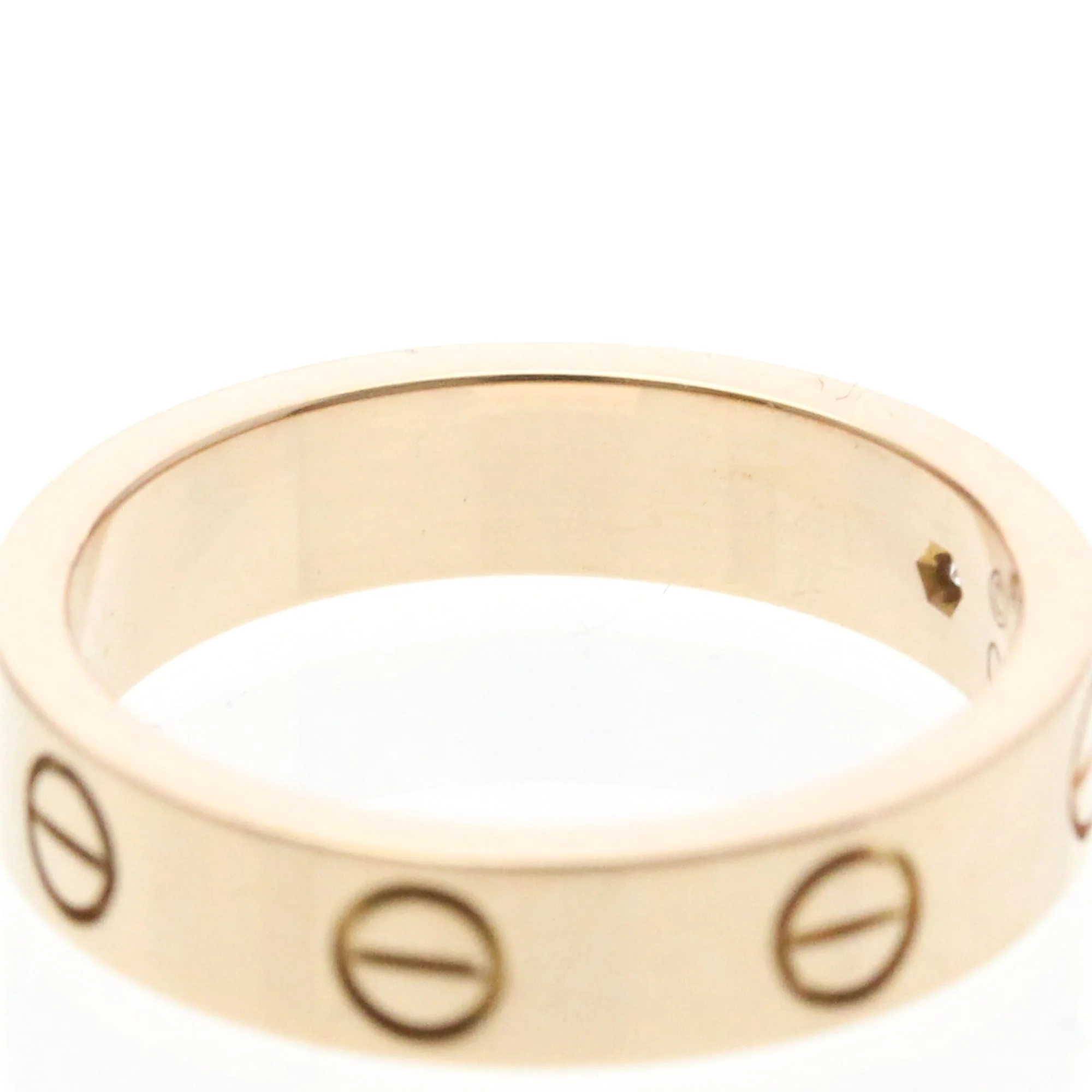 Mini Ring 18K Rose Gold with Diamond - Image 7