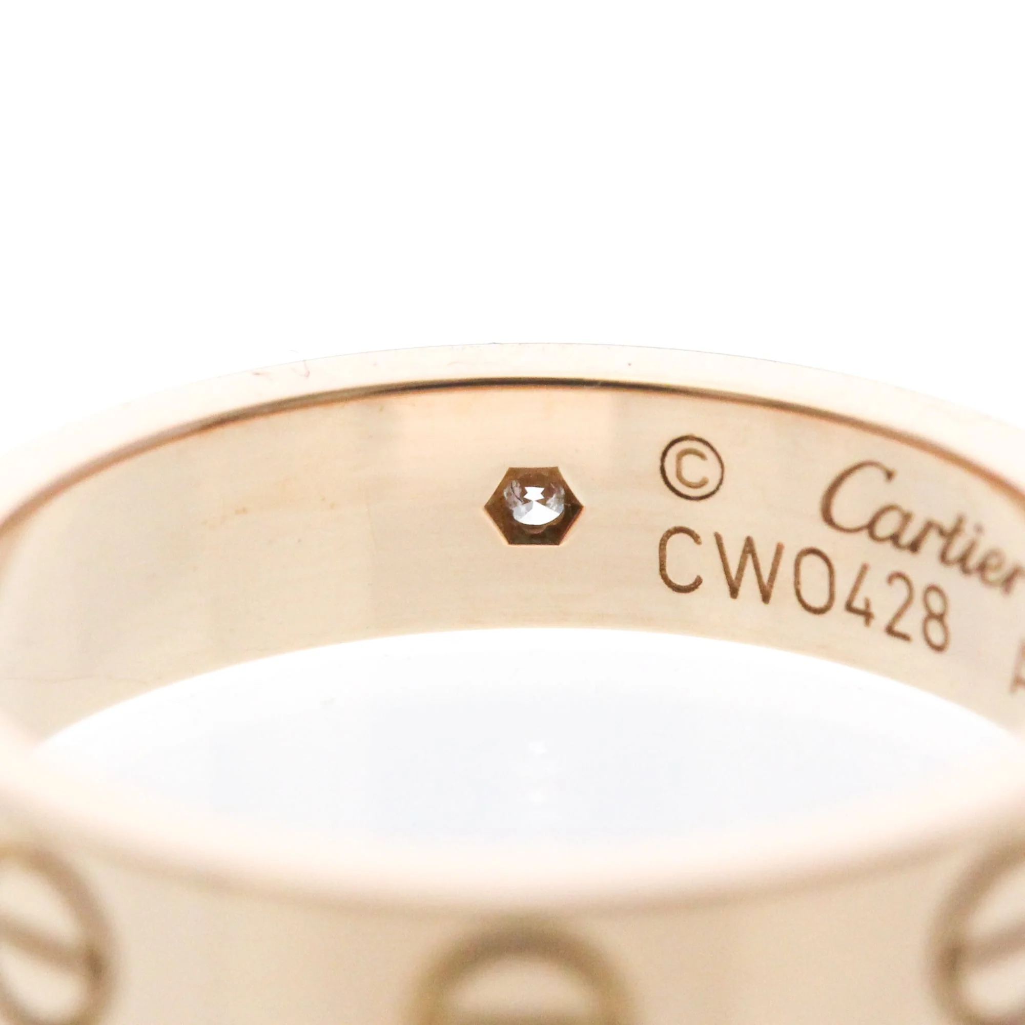 Mini Ring 18K Rose Gold with Diamond - Image 8