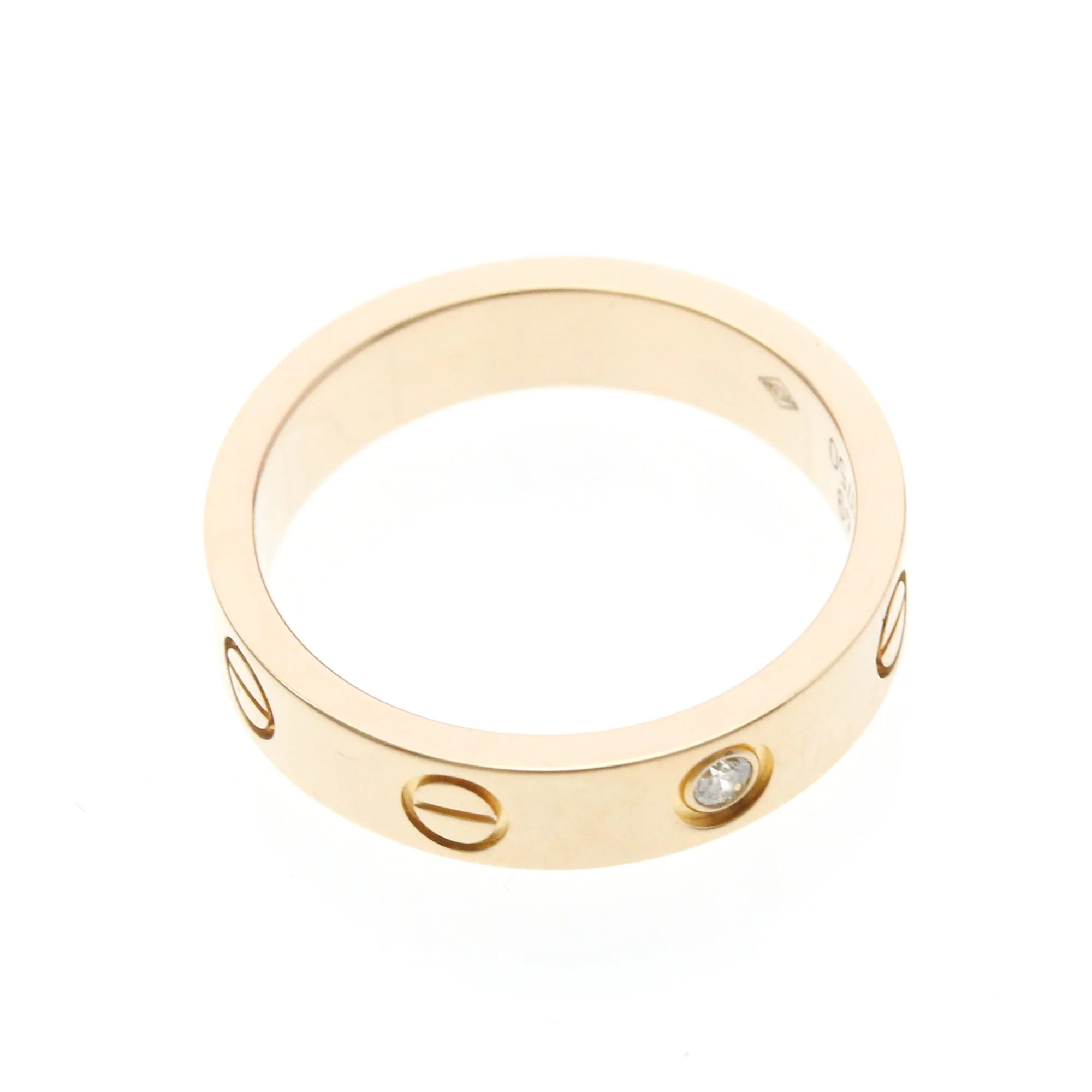 Mini Ring 18K Rose Gold with Diamond - Image 9