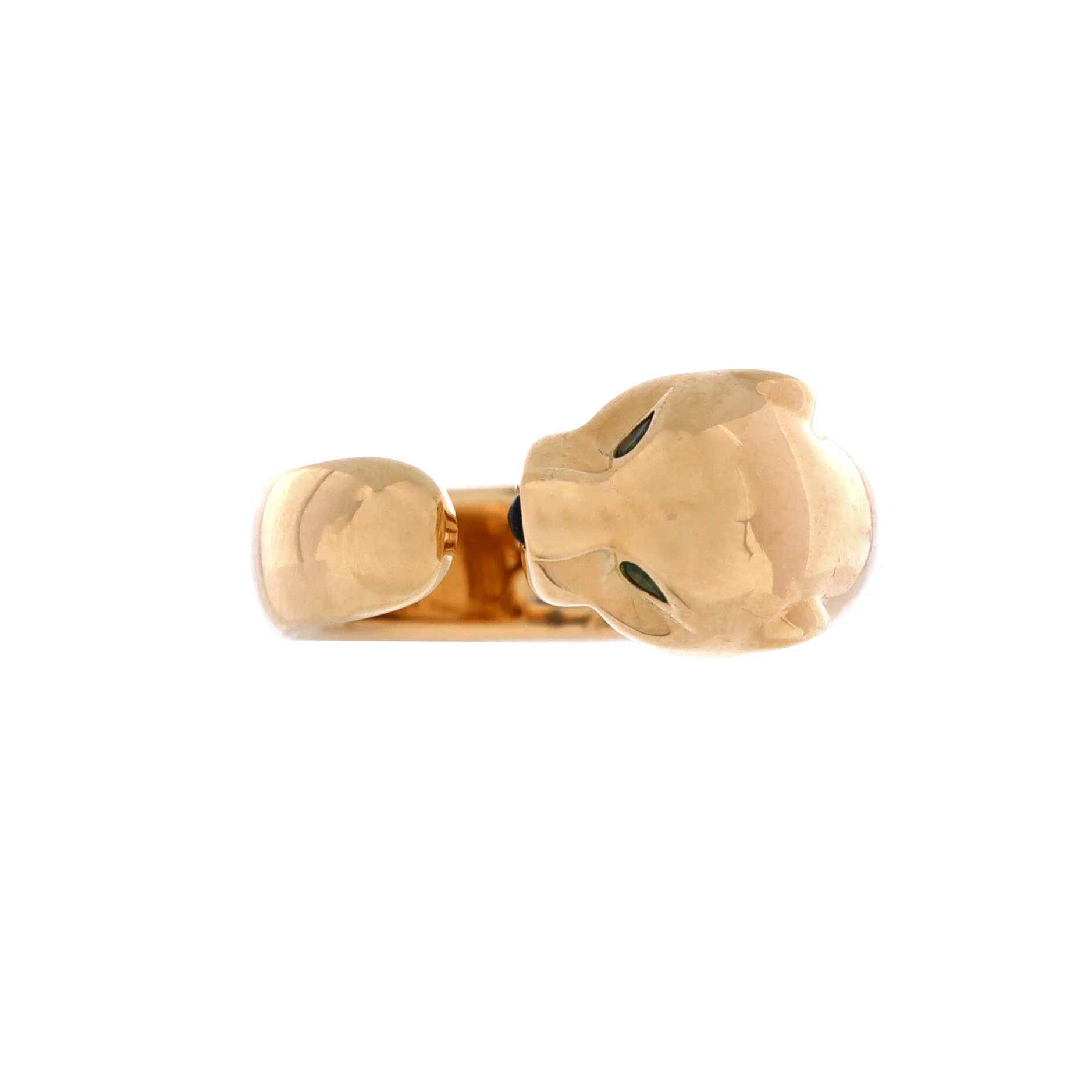 Panthere de Cartier Band Ring 18K Yellow Gold with Onyx and Tsavorite 11mm
