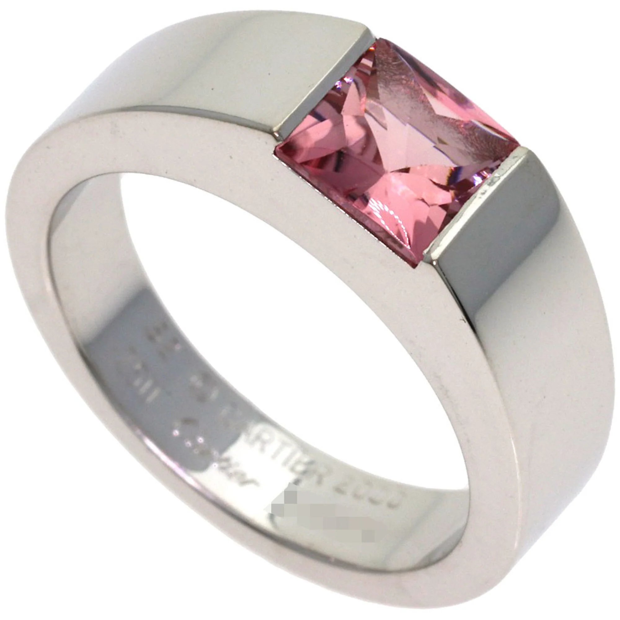 Pink Tourmaline Ring 18K White Gold