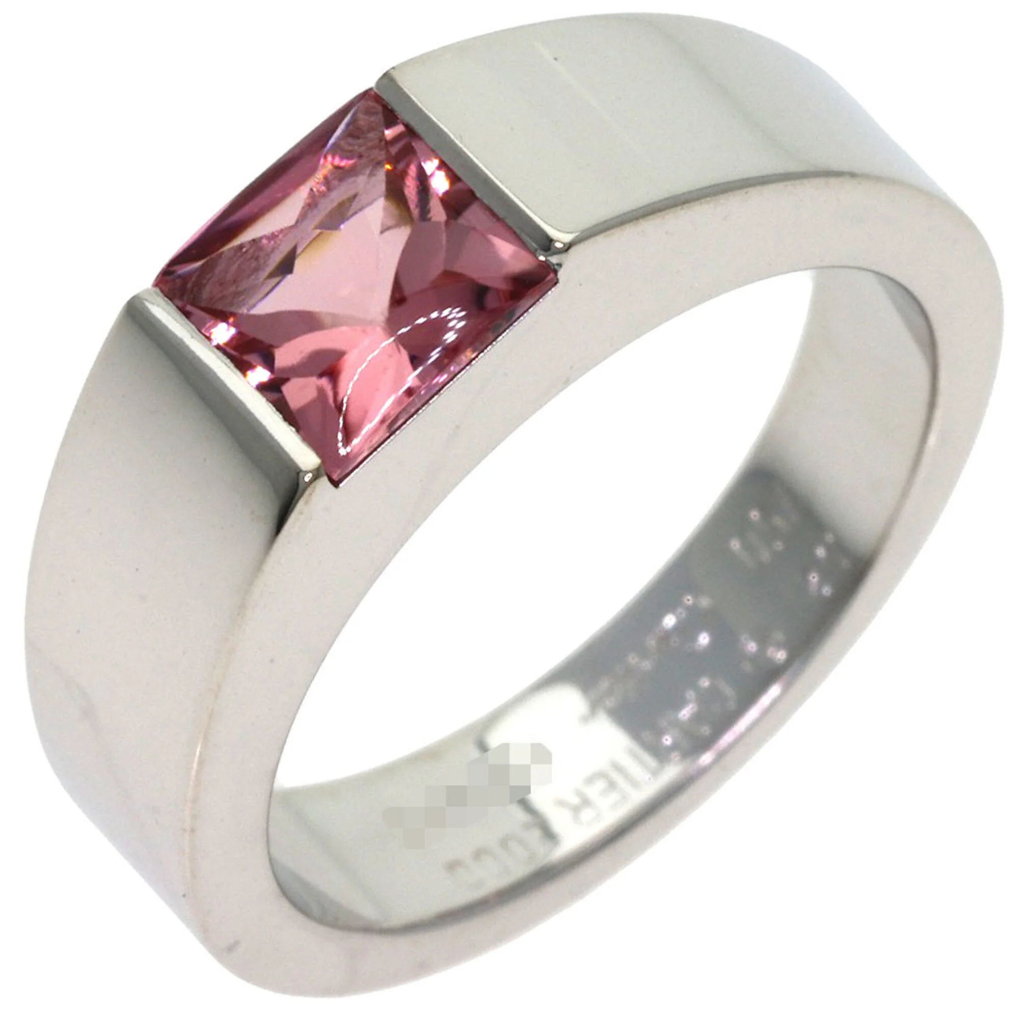 Pink Tourmaline Ring 18K White Gold - Image 2
