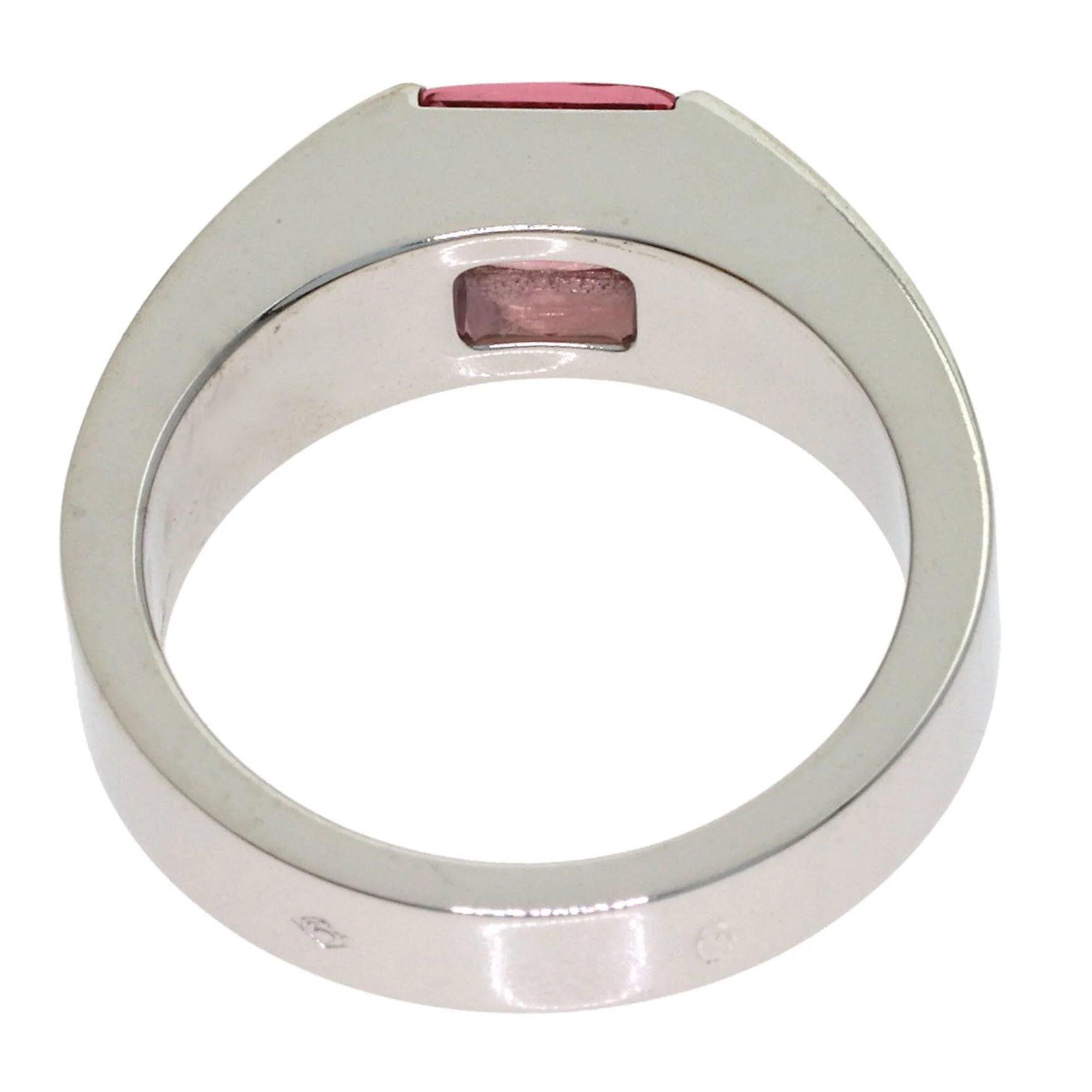 Pink Tourmaline Ring 18K White Gold - Image 4