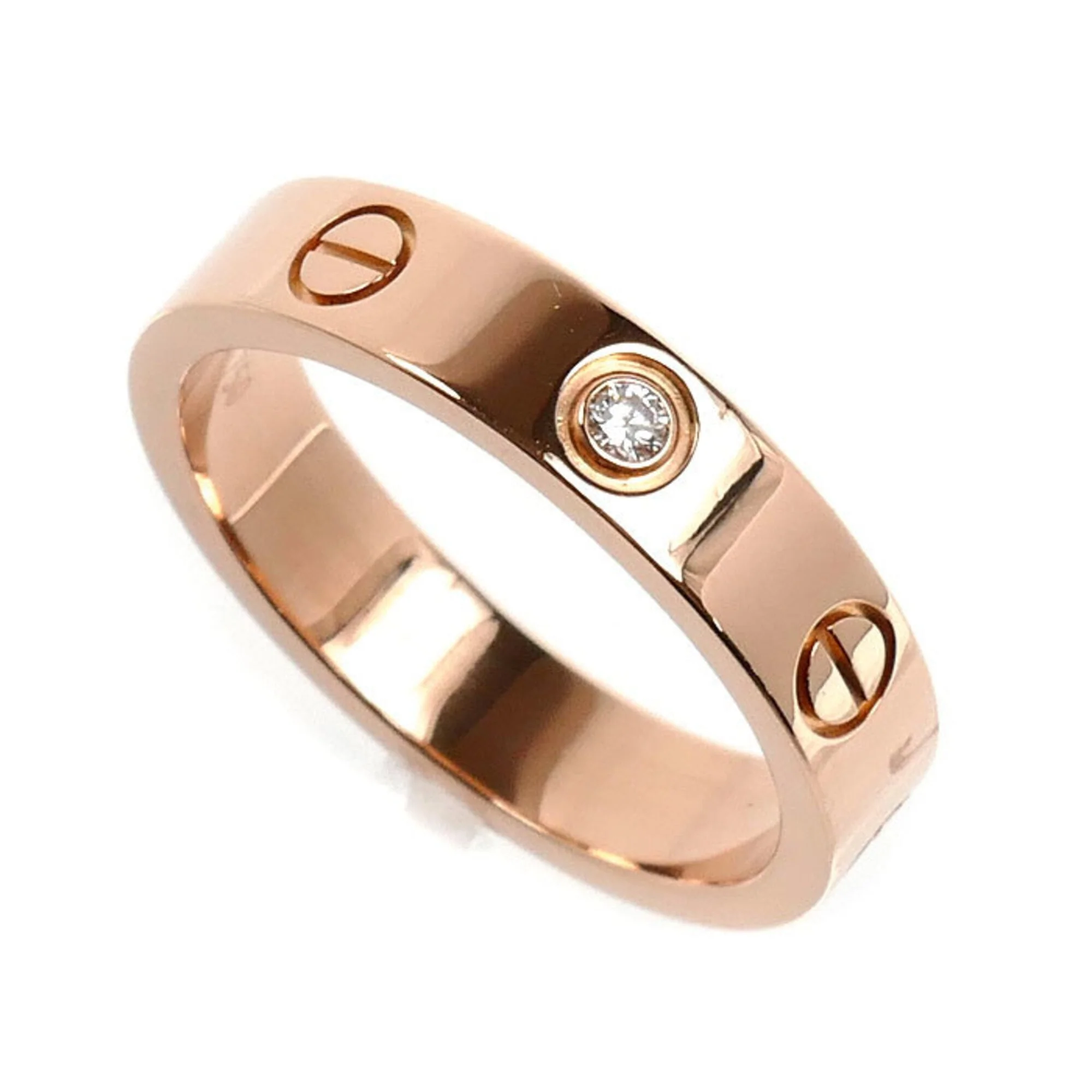 Ring 18K Rose Gold with Diamond Mini
