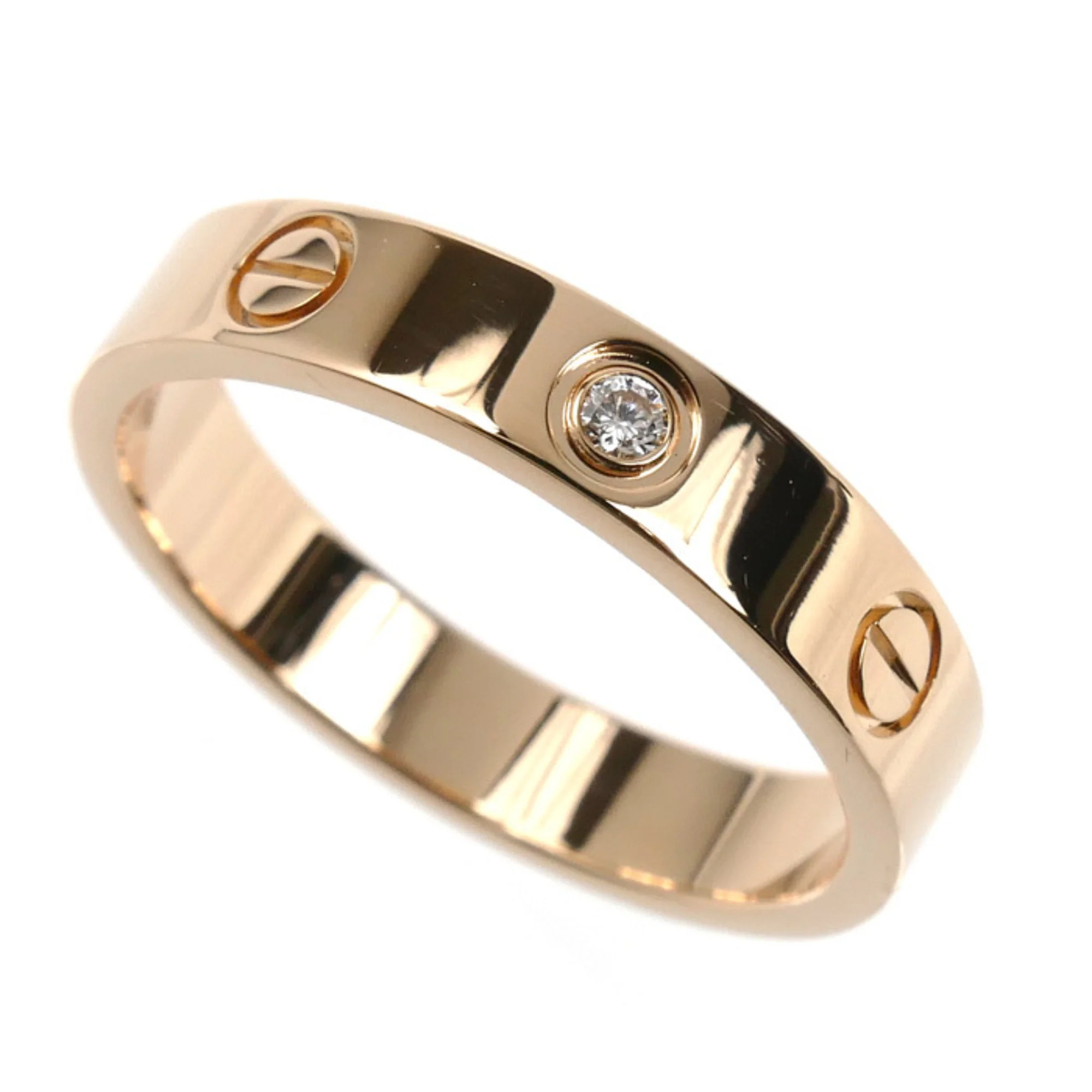 Ring 18K Rose Gold with Diamond Mini