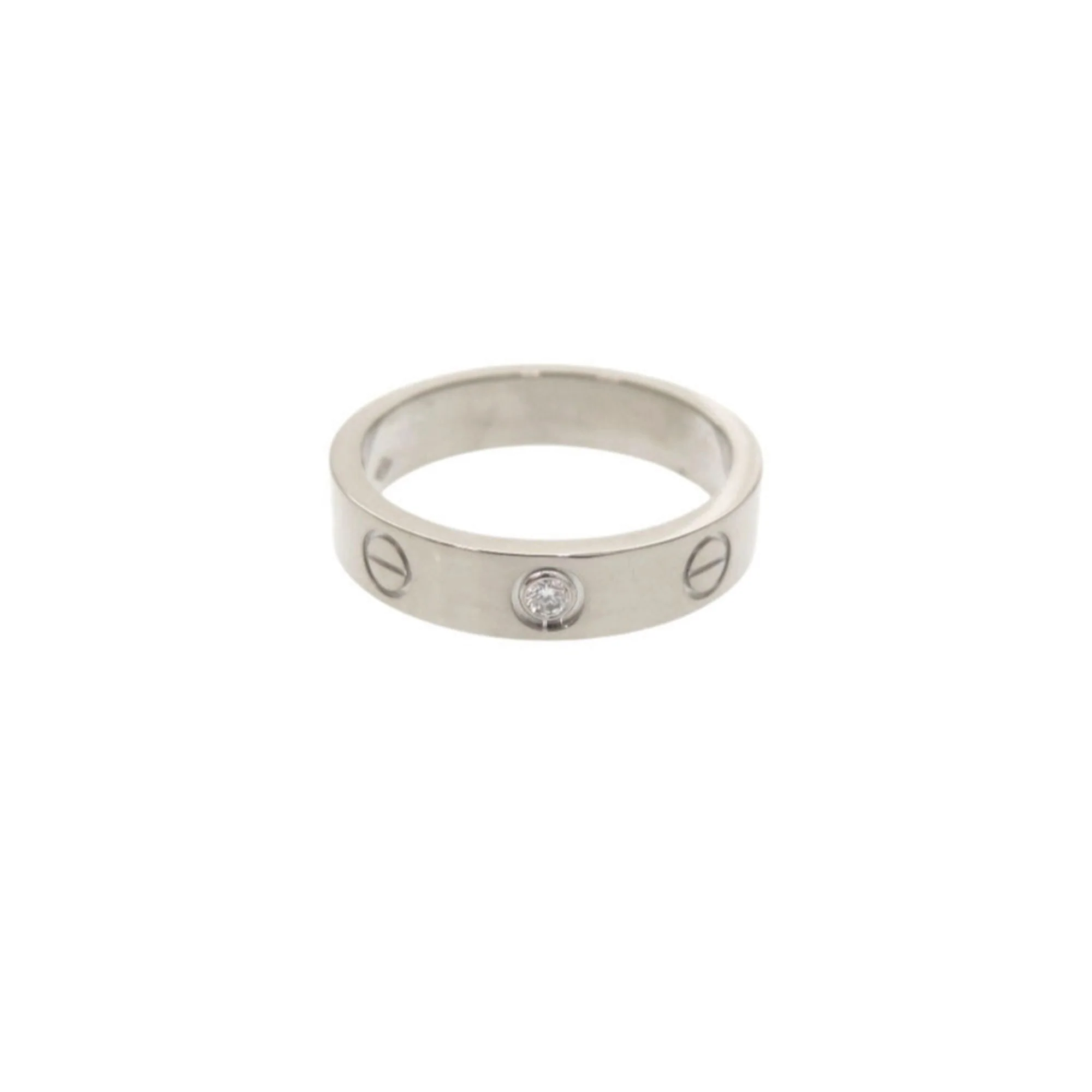 Ring 18K White Gold Small with Diamond - Image 2