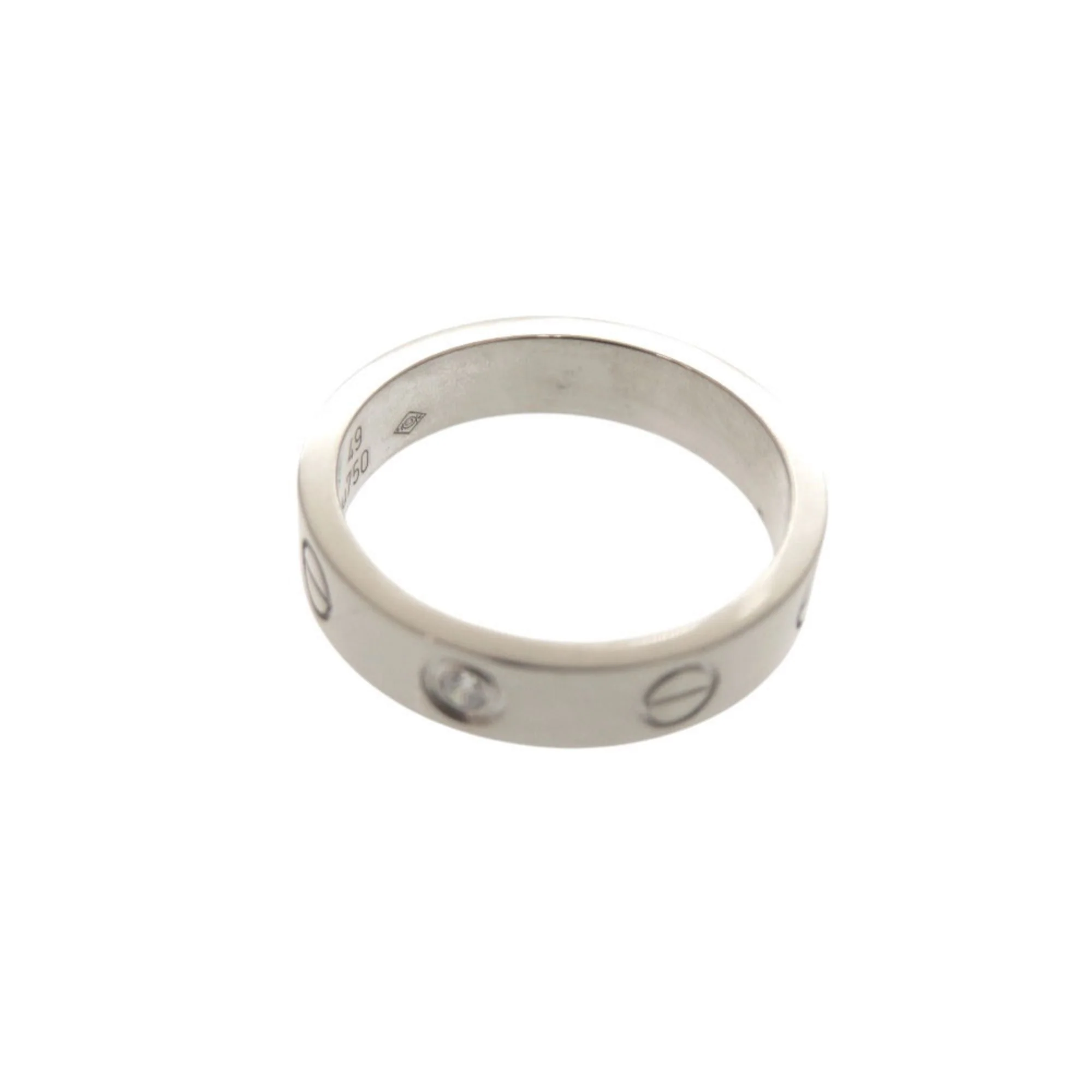 Ring 18K White Gold Small with Diamond - Image 7