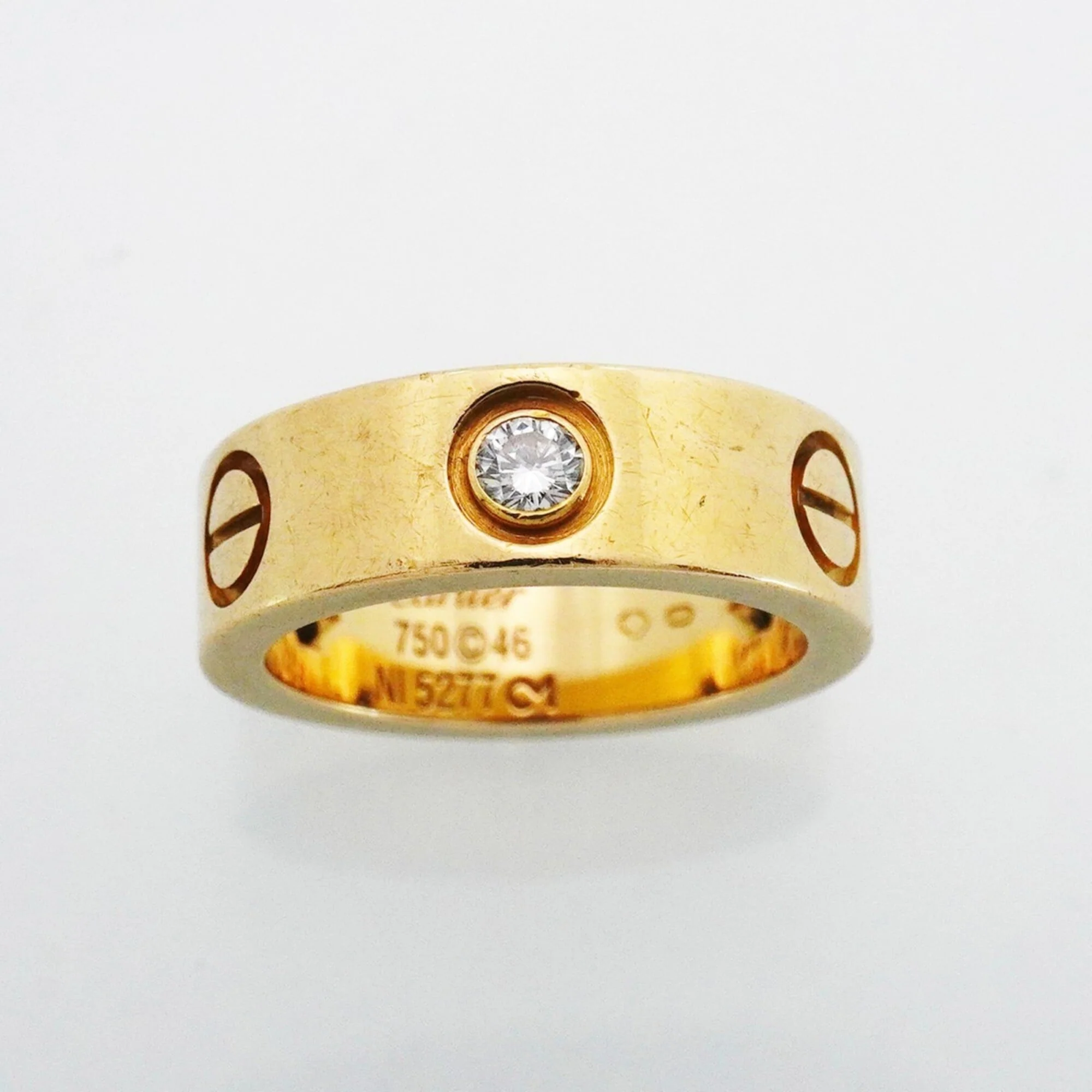 Ring 18K Yellow Gold with Diamond - Image 2