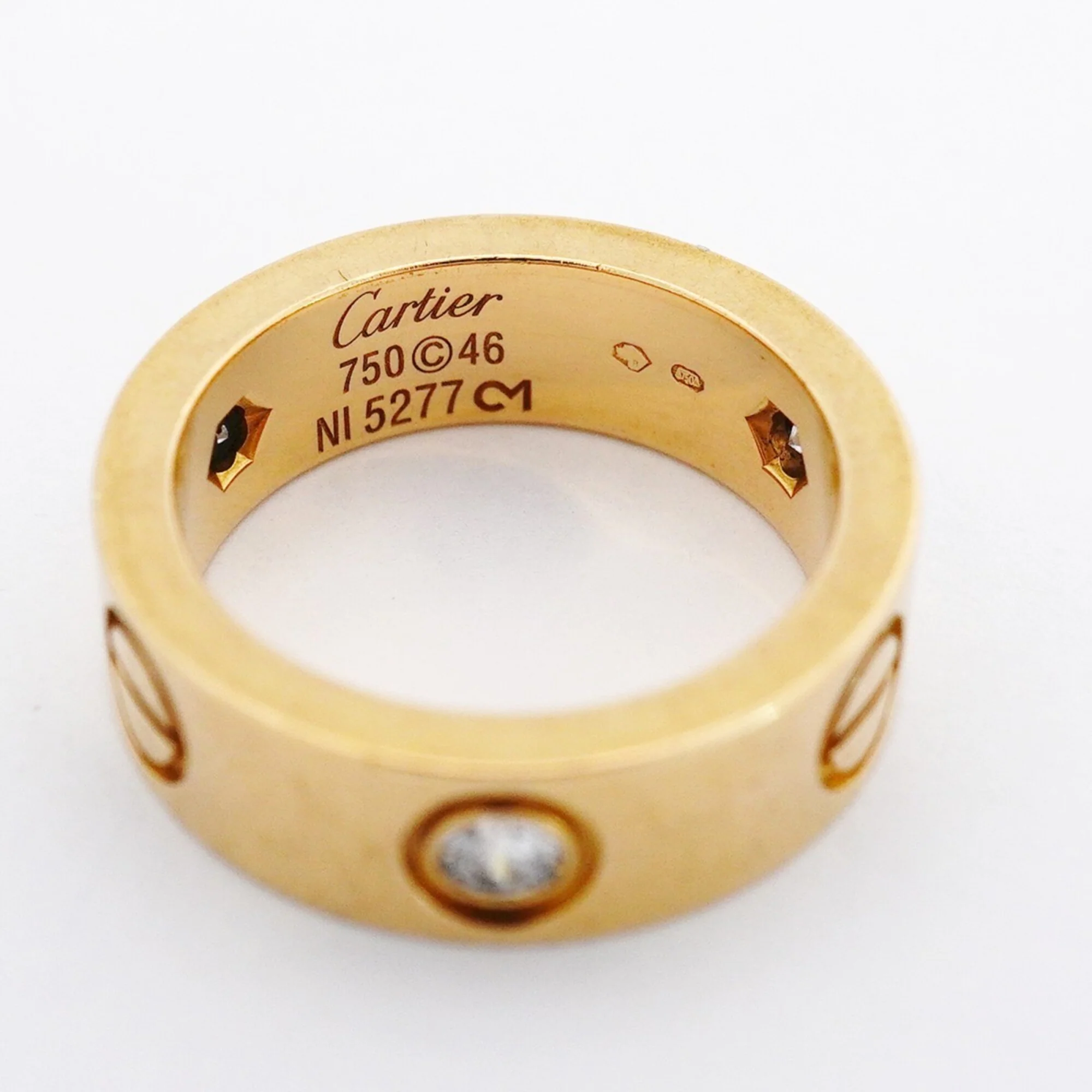 Ring 18K Yellow Gold with Diamond - Image 4