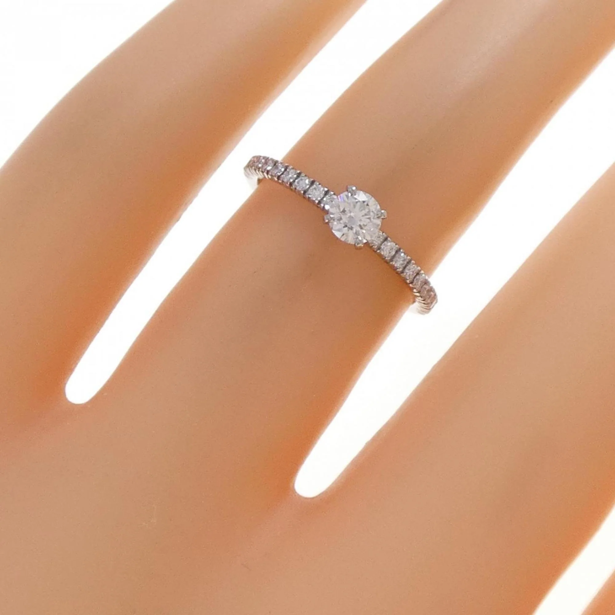Ring Platinum With Diamond 0.19ct - Image 5