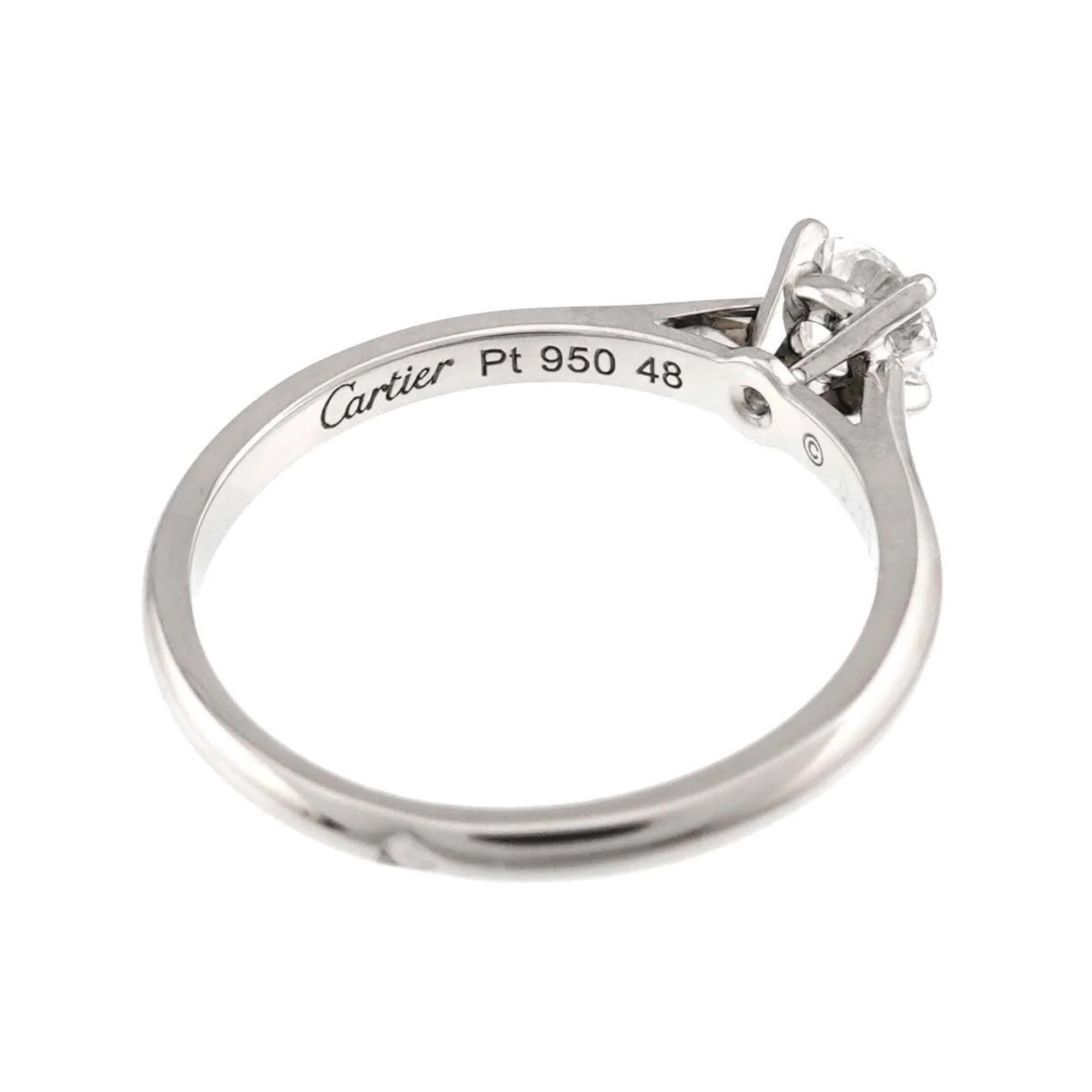 Solitaire Diamond Ring Platinum - Image 3