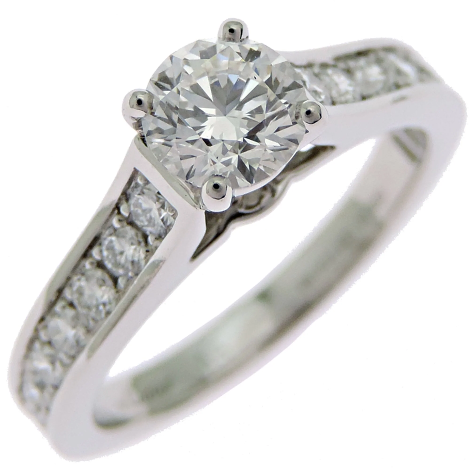 Solitaire Ring Platinum With 0.45ct Diamond