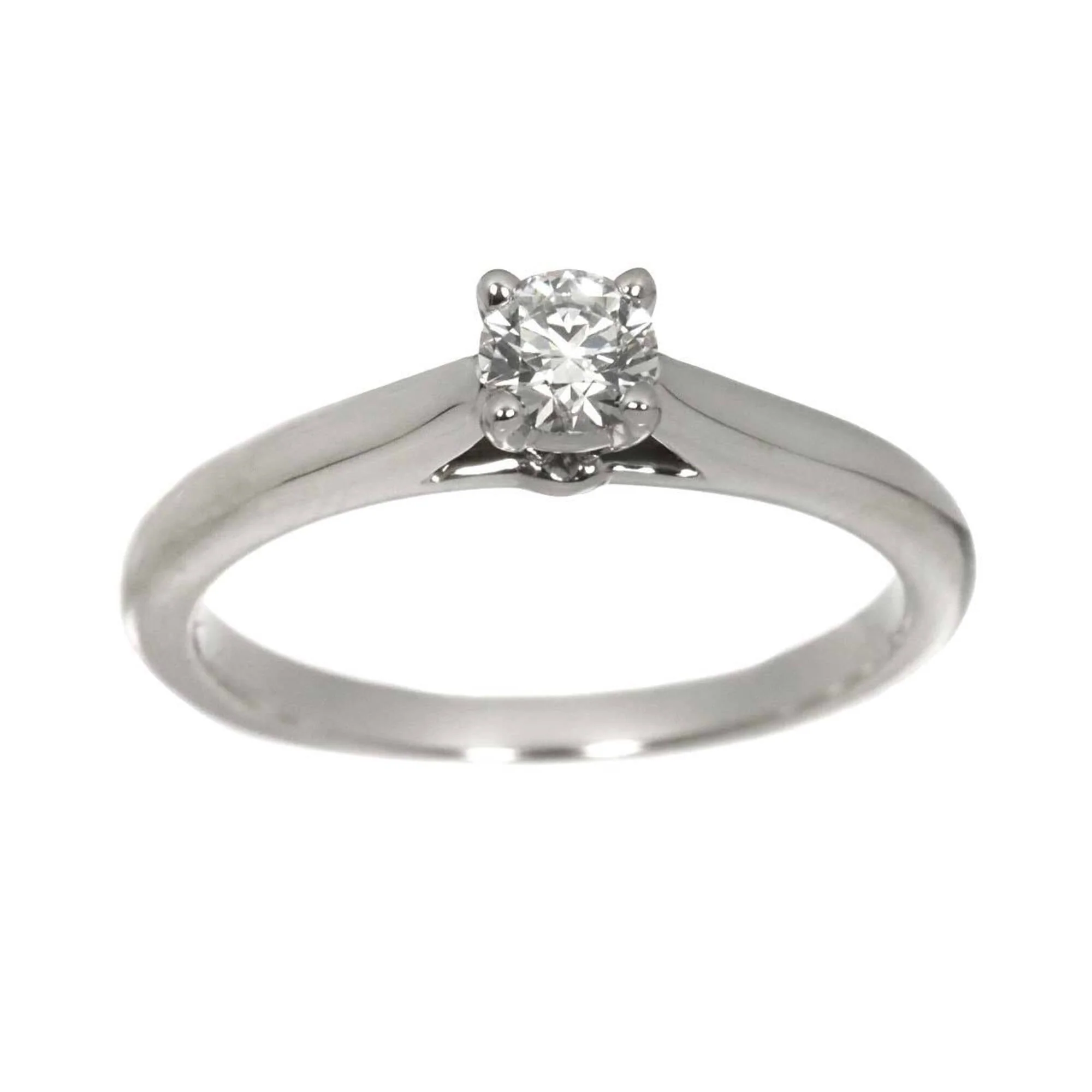 Solitaire Ring Platinum with Diamond 0.19ct - Image 2