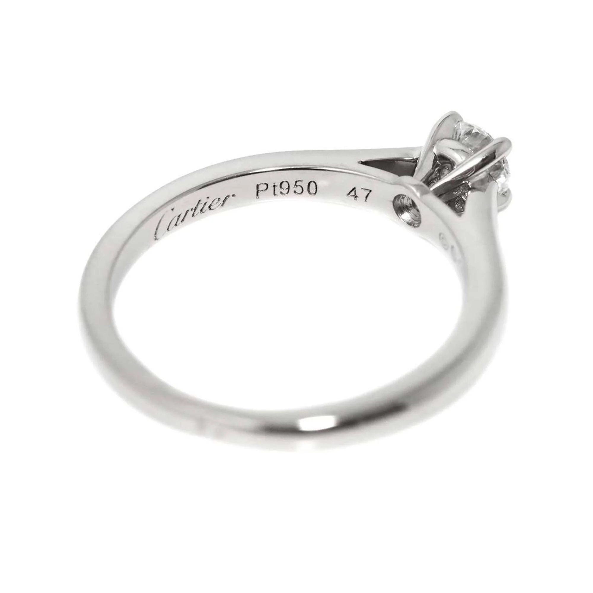 Solitaire Ring Platinum with Diamond 0.19ct - Image 3