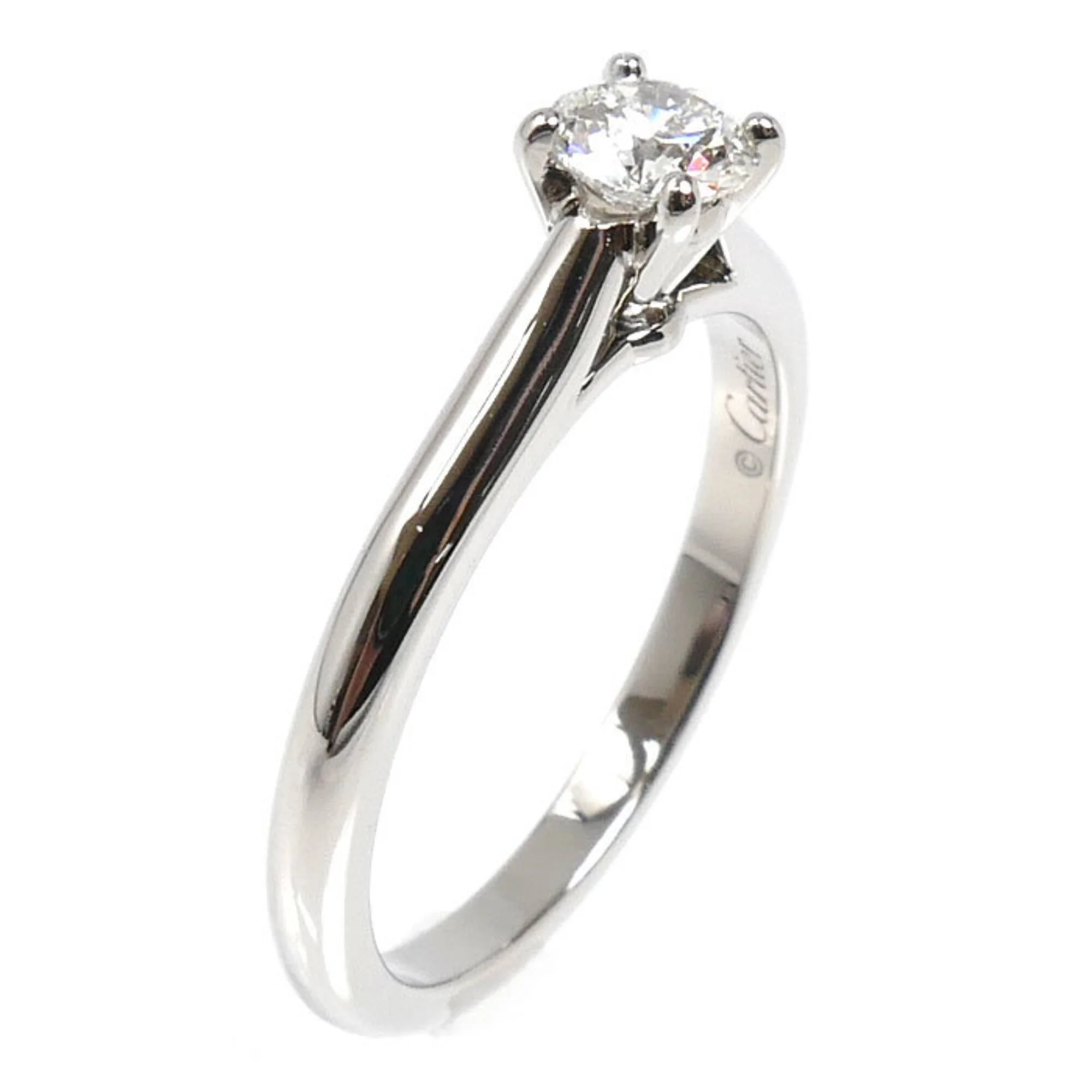 Solitaire Ring Platinum with Diamond - Image 2