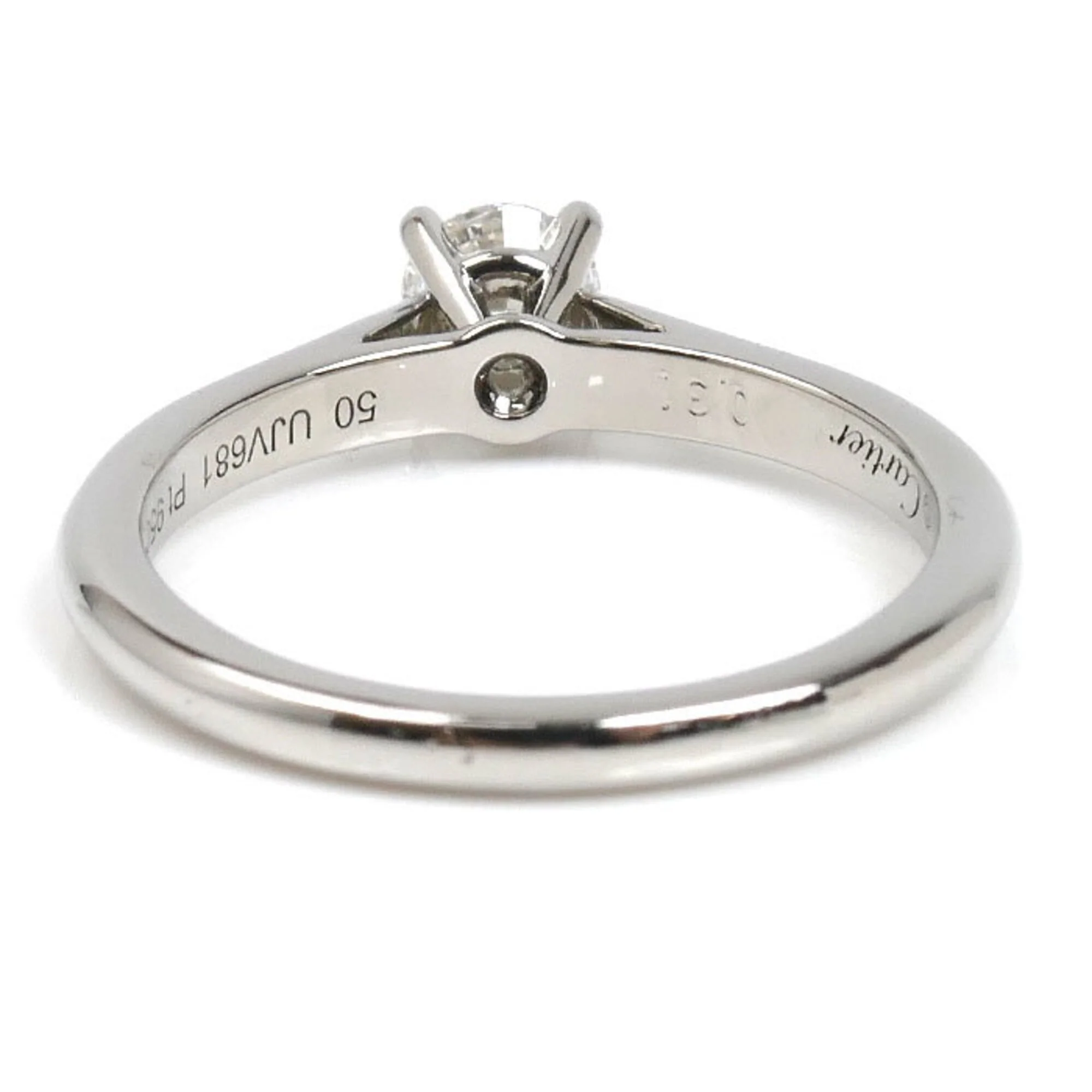 Solitaire Ring Platinum with Diamond - Image 4