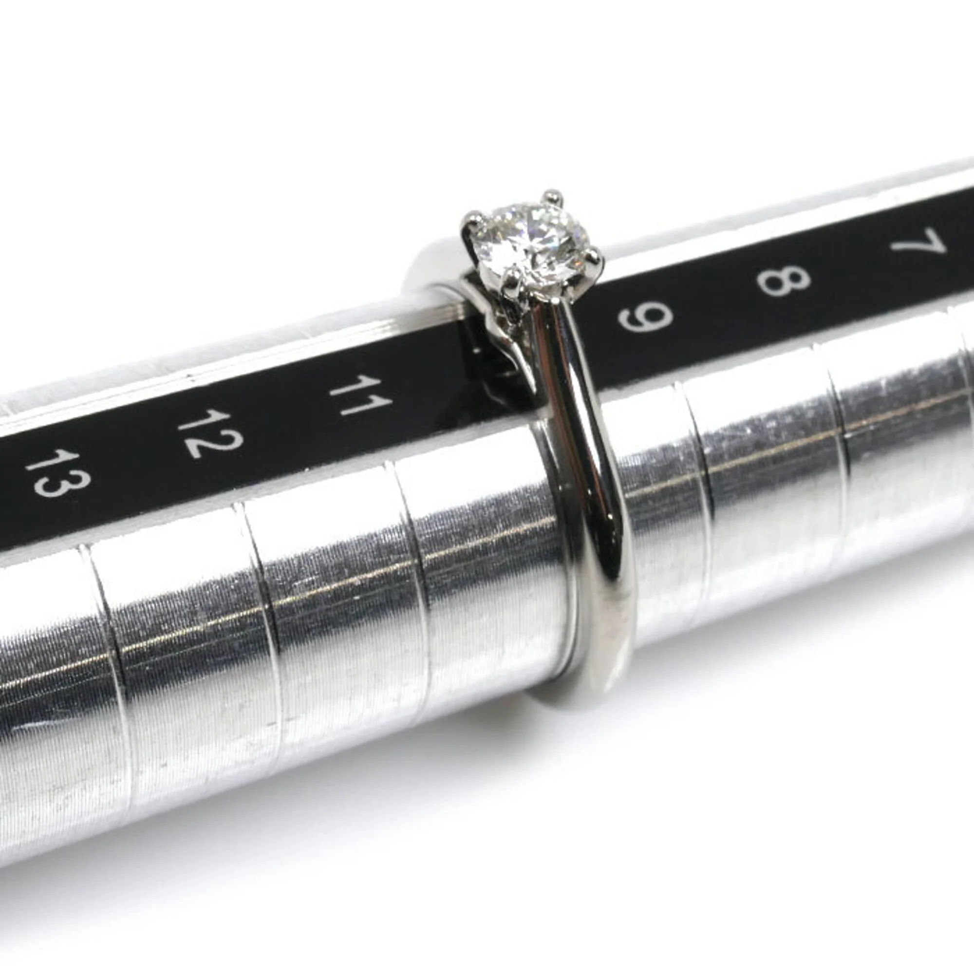 Solitaire Ring Platinum with Diamond - Image 6