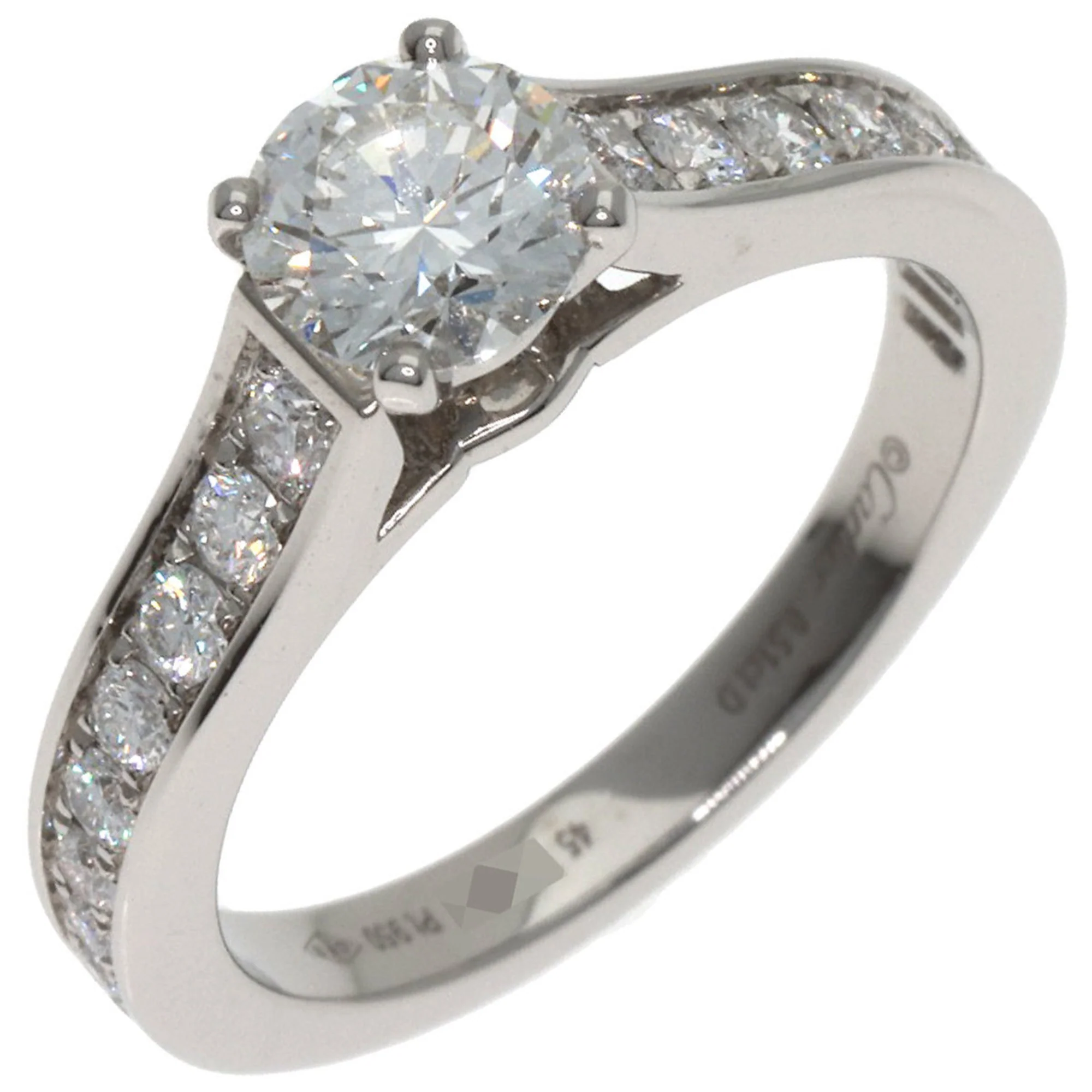 Solitaire Ring Platinum with Diamond - Image 2