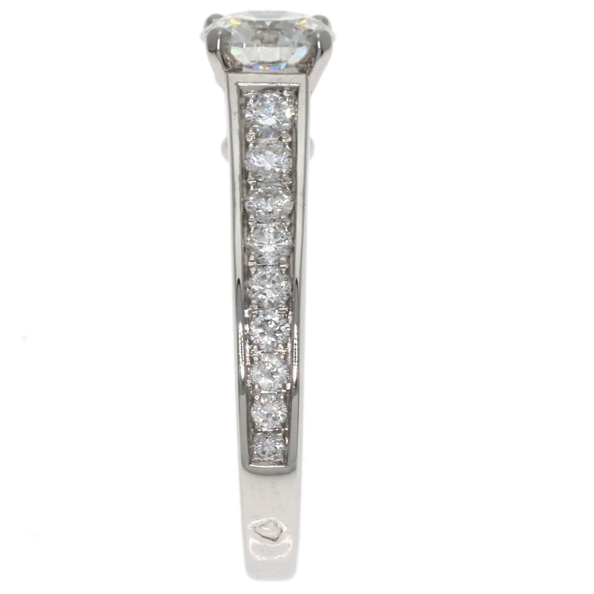 Solitaire Ring Platinum with Diamond - Image 3