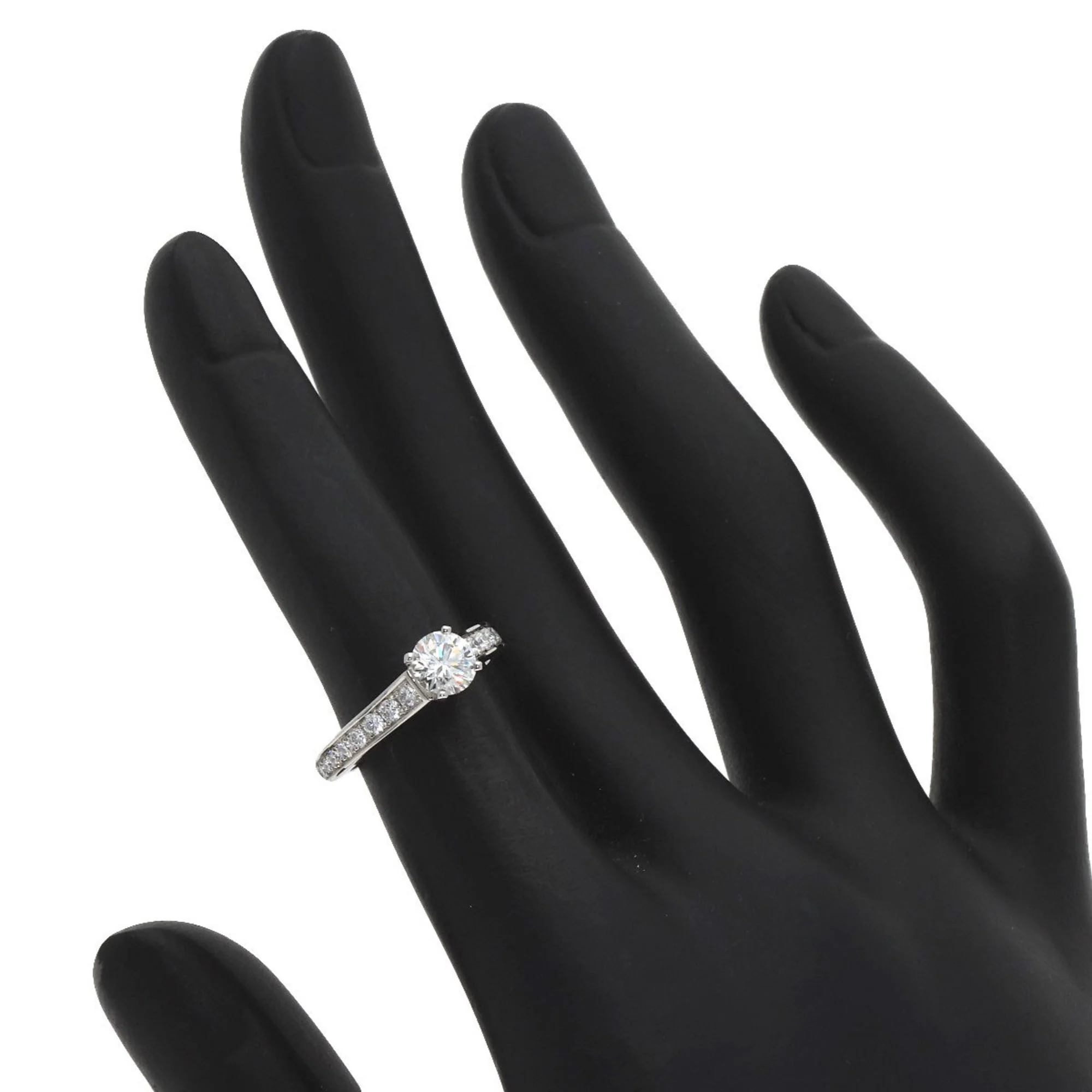 Solitaire Ring Platinum with Diamond - Image 6