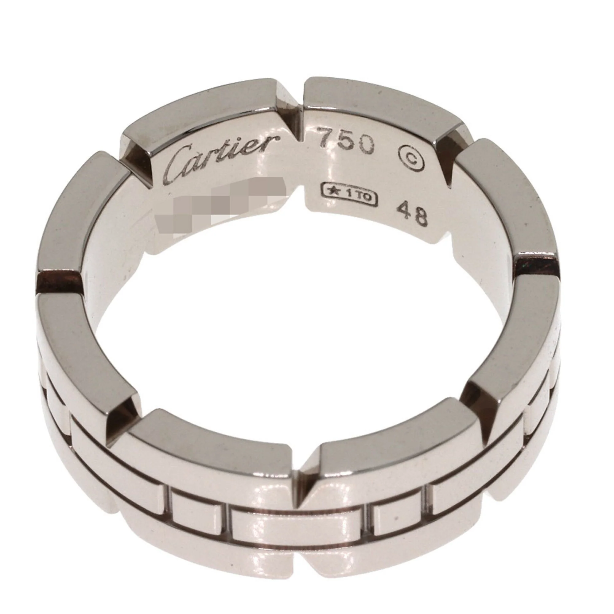 Tank Française Ring 18K White Gold - Image 4