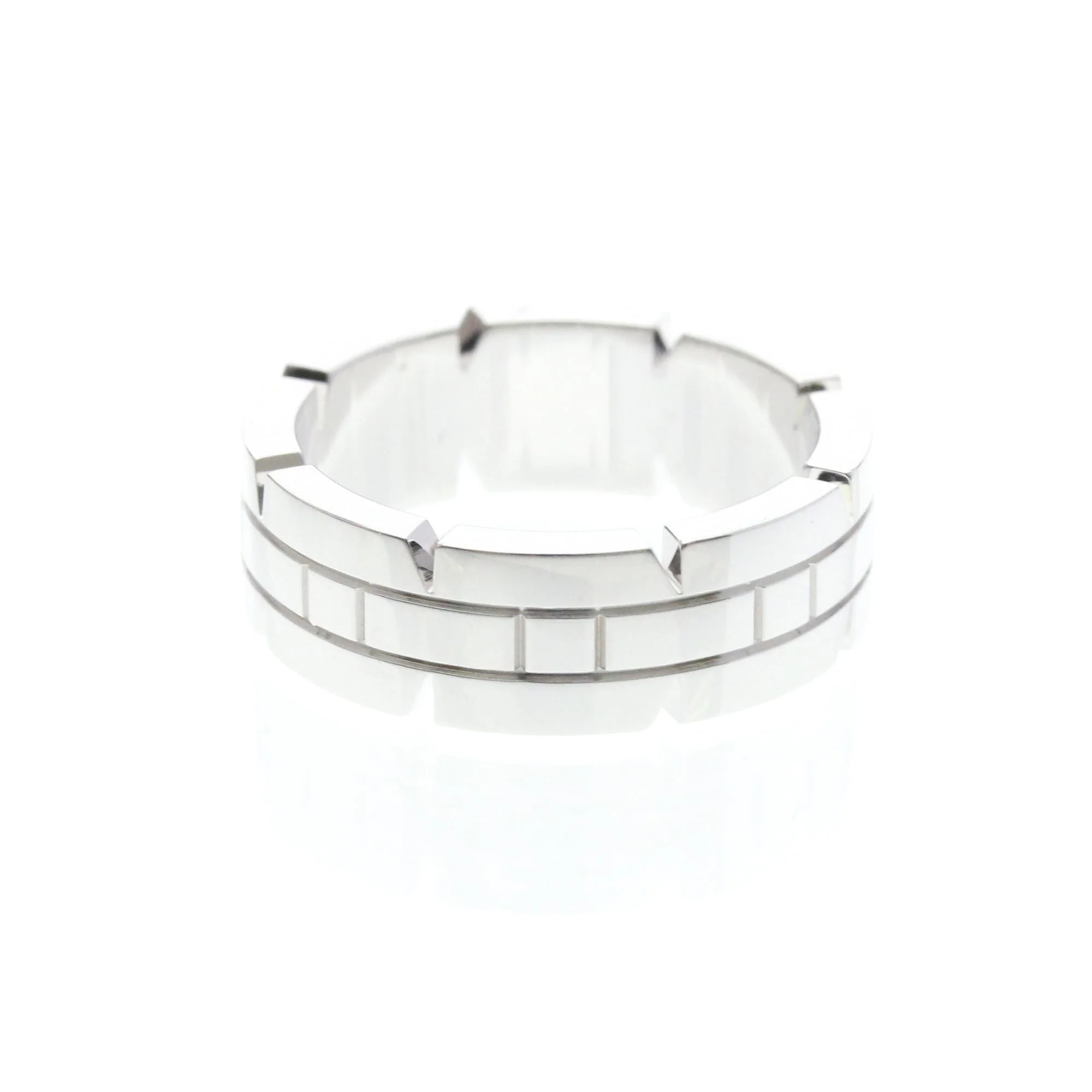 Tank Française Ring 18K White Gold With Diamond - Image 3