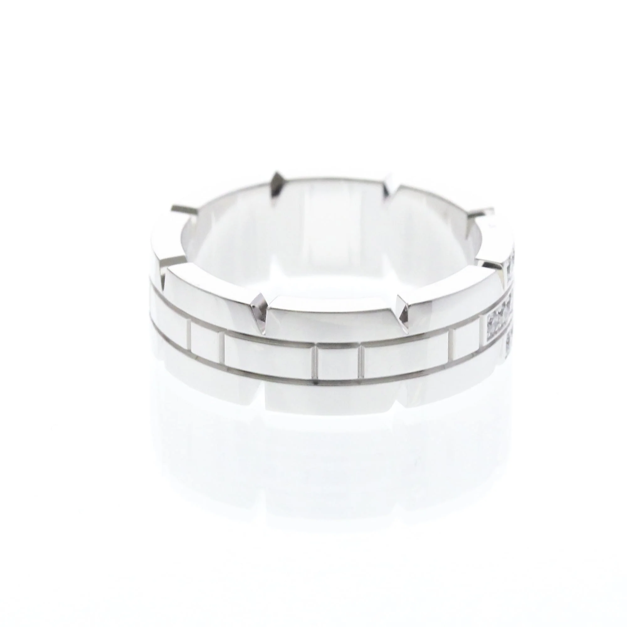Tank Française Ring 18K White Gold With Diamond - Image 4