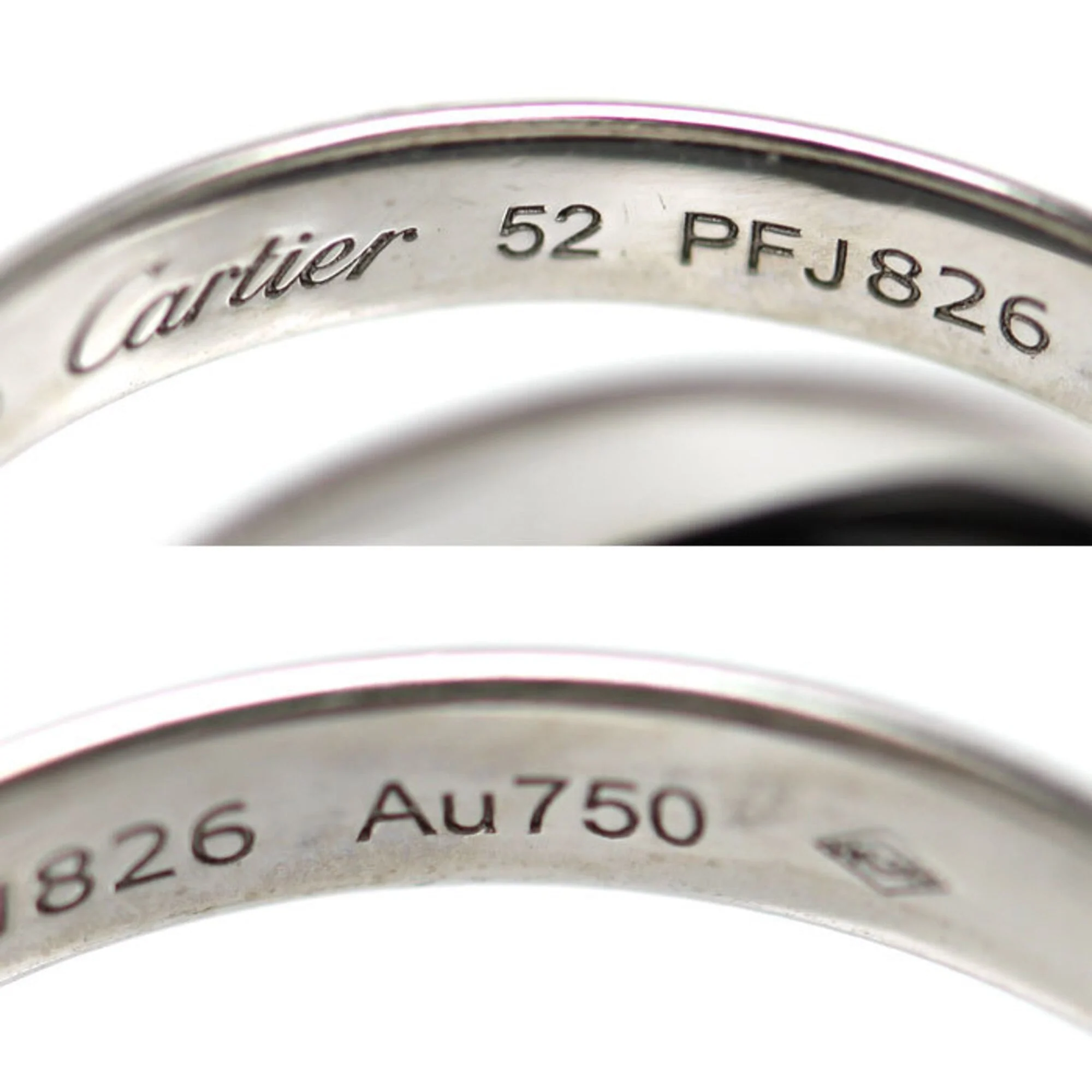 Trinity Ring 18K White Gold and Ceramic - Image 4