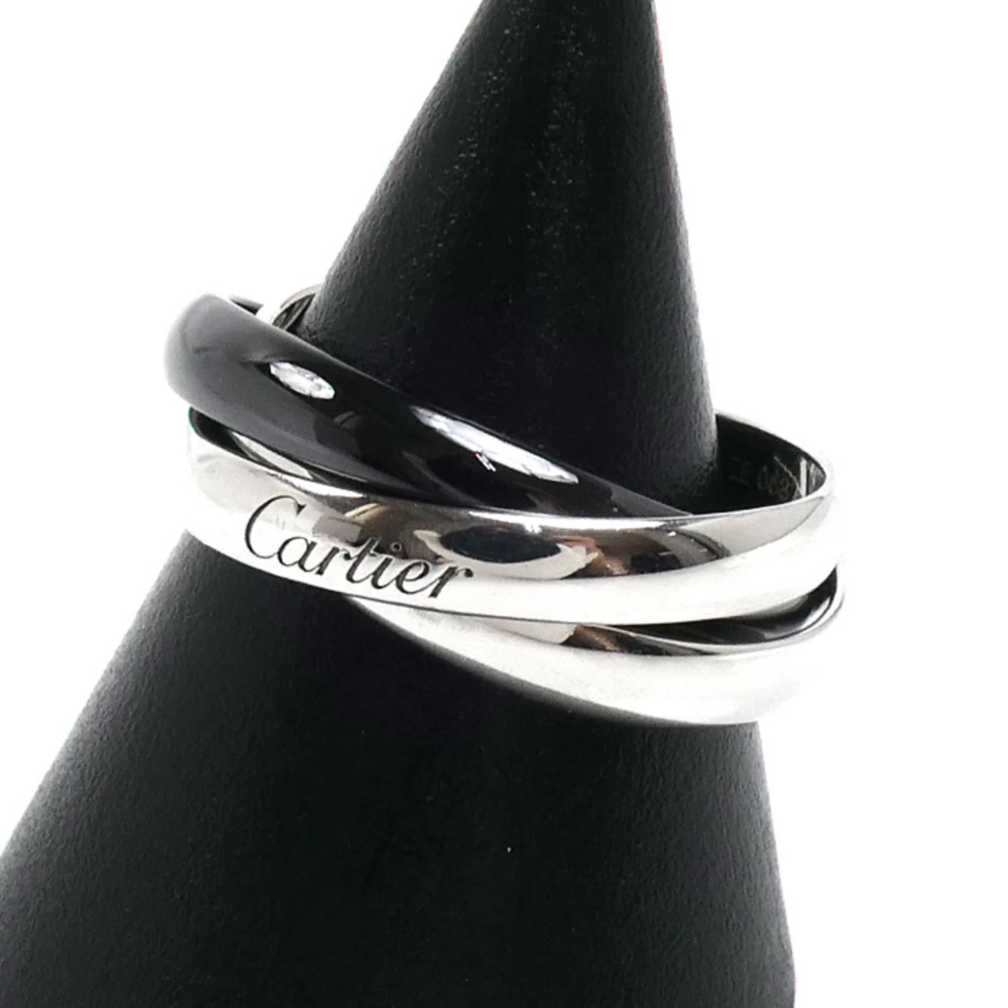 Trinity Ring 18K White Gold and Ceramic