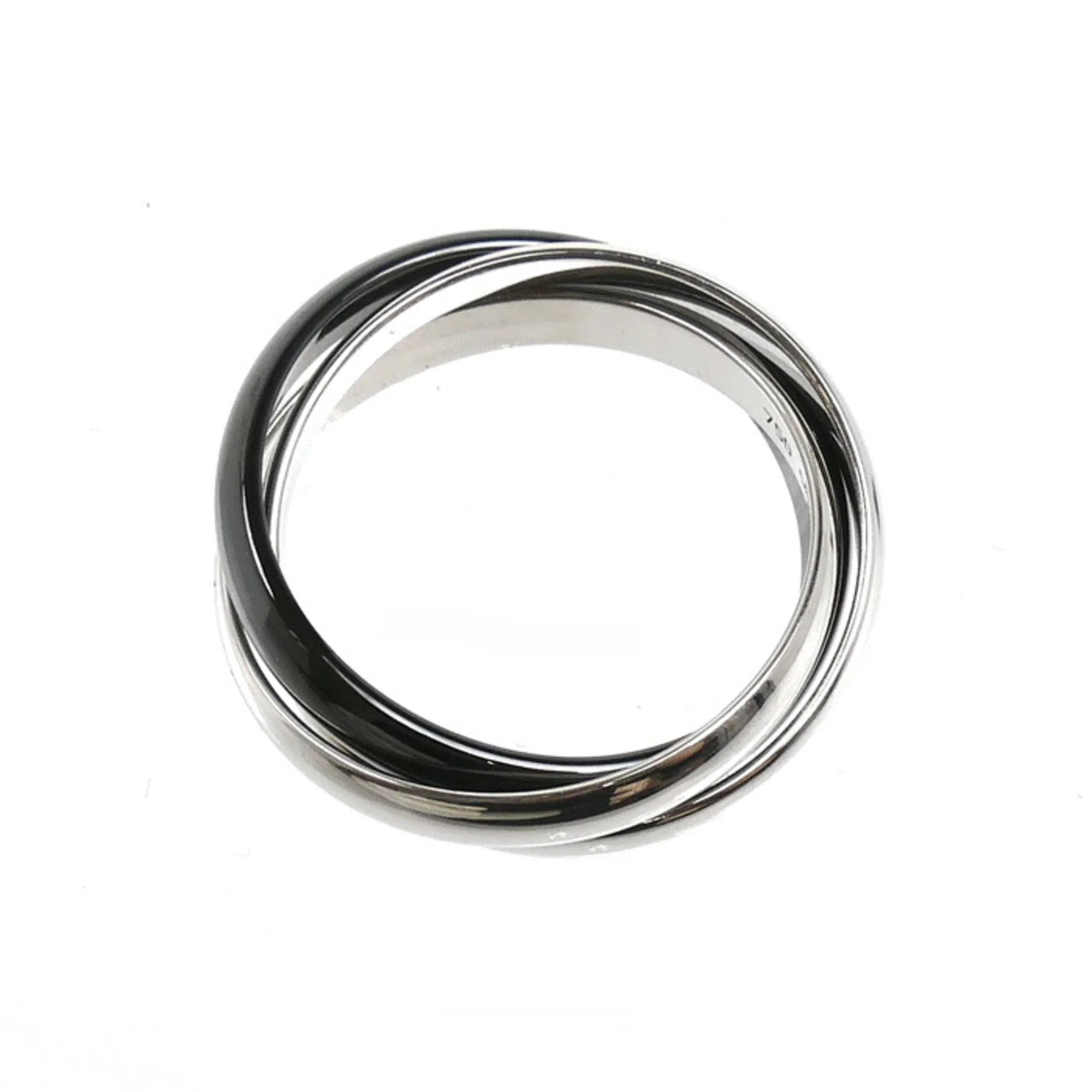 Trinity Ring 18K White Gold and Ceramic - Image 3
