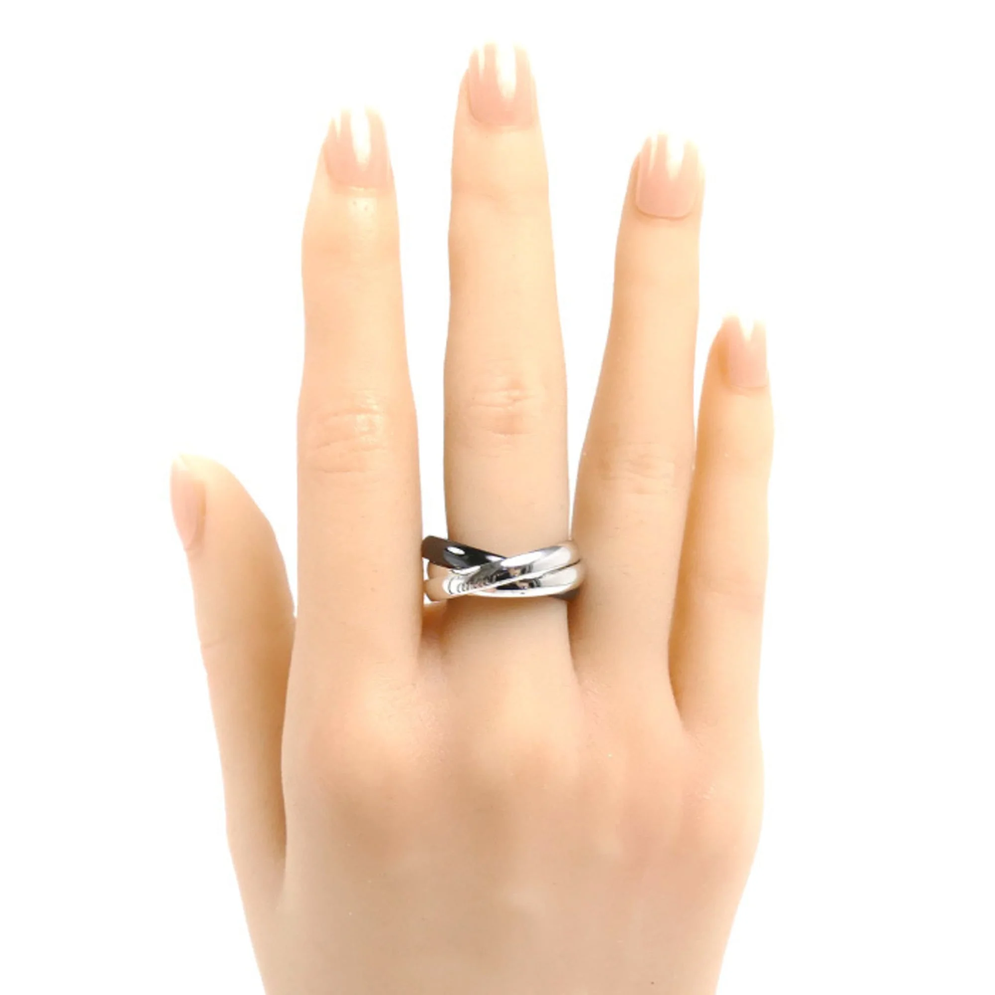Trinity Ring 18K White Gold and Ceramic - Image 6
