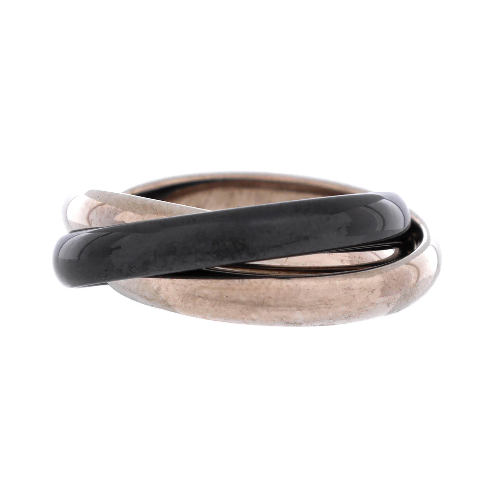 Trinity Ring 18K White Gold and Ceramic - Image 3