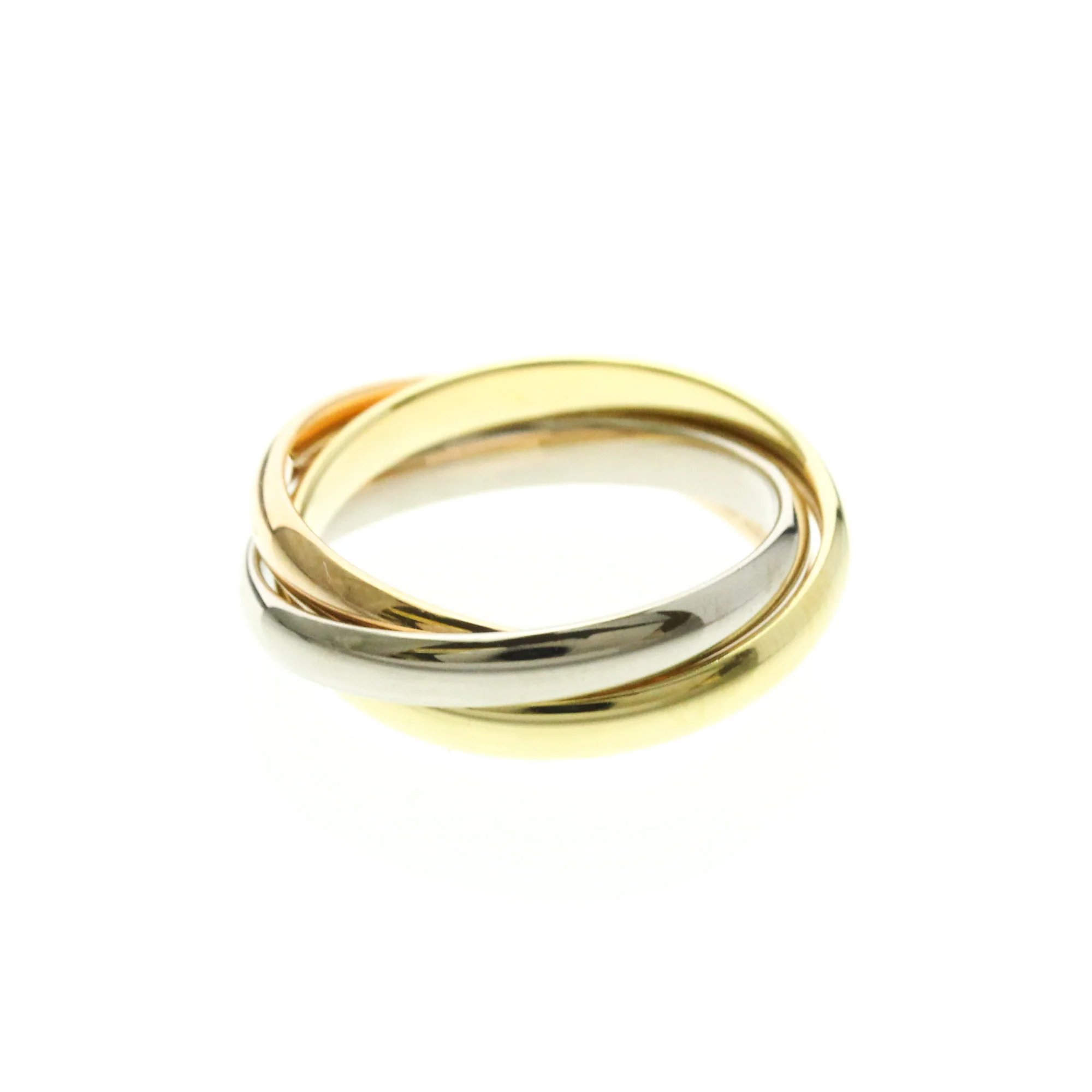 Vendome Louis Cartier Band Ring 18K Tricolor Gold - Image 2