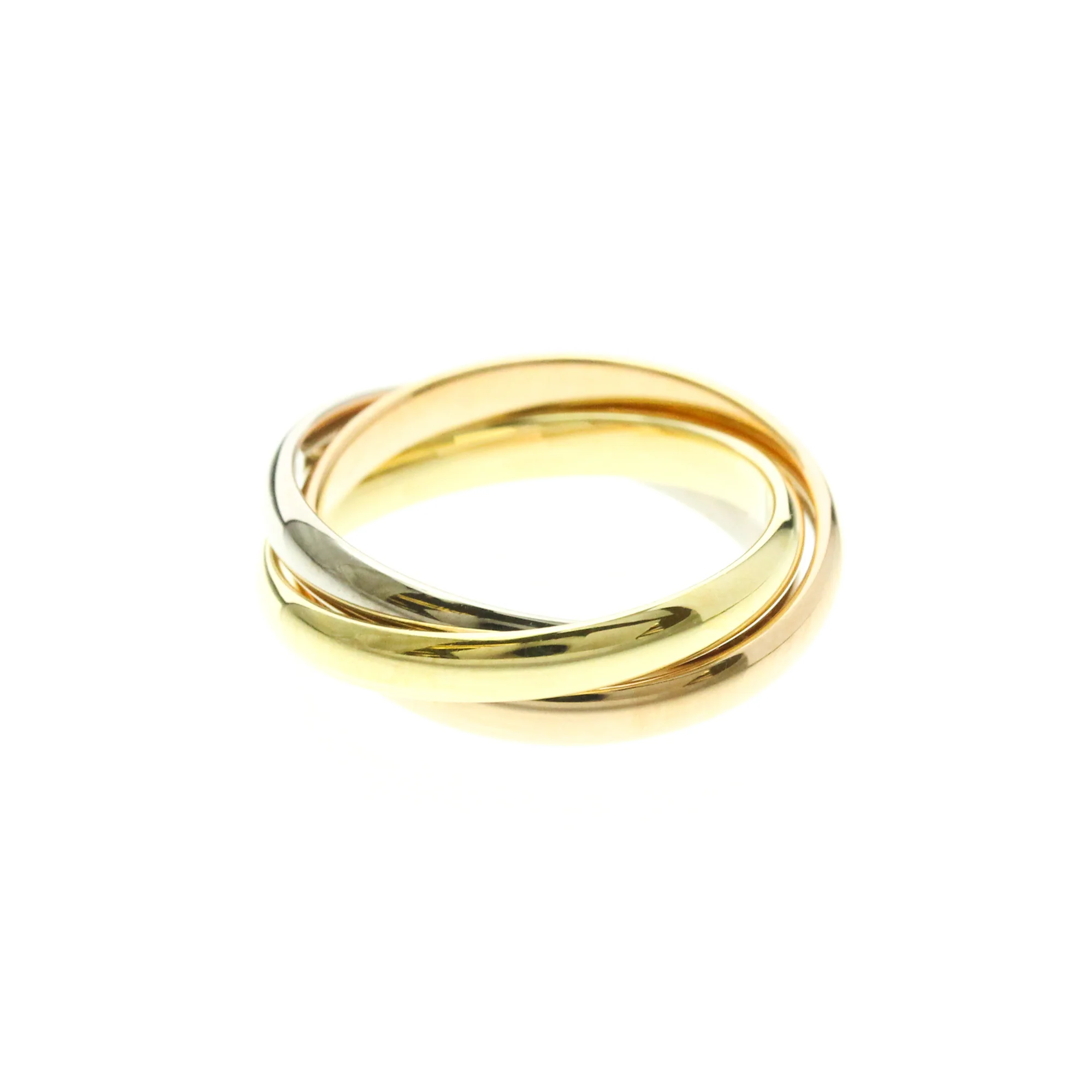 Vendome Louis Cartier Band Ring 18K Tricolor Gold - Image 3