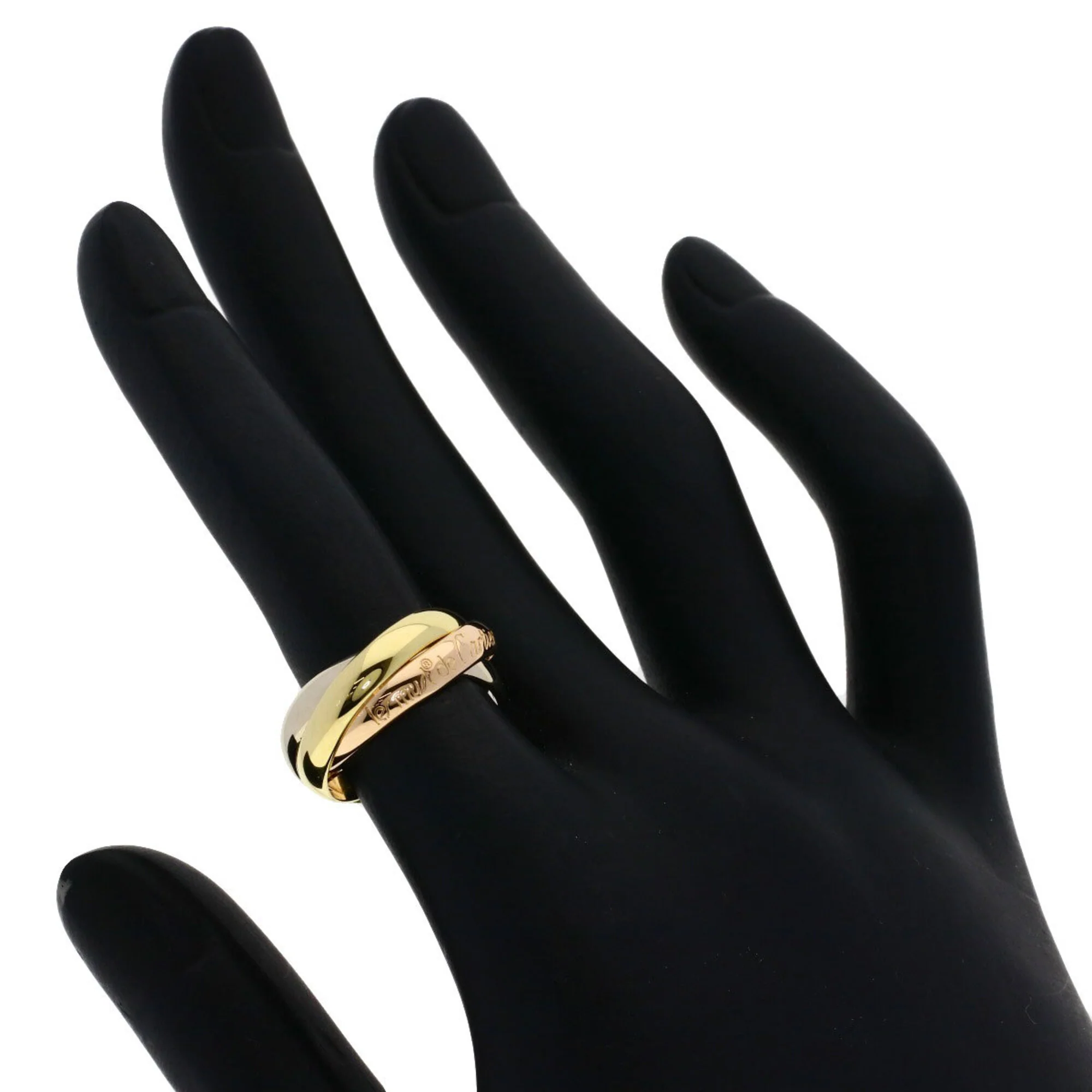 Vendome Louis Cartier Band Ring 18K Tricolor Gold - Image 5