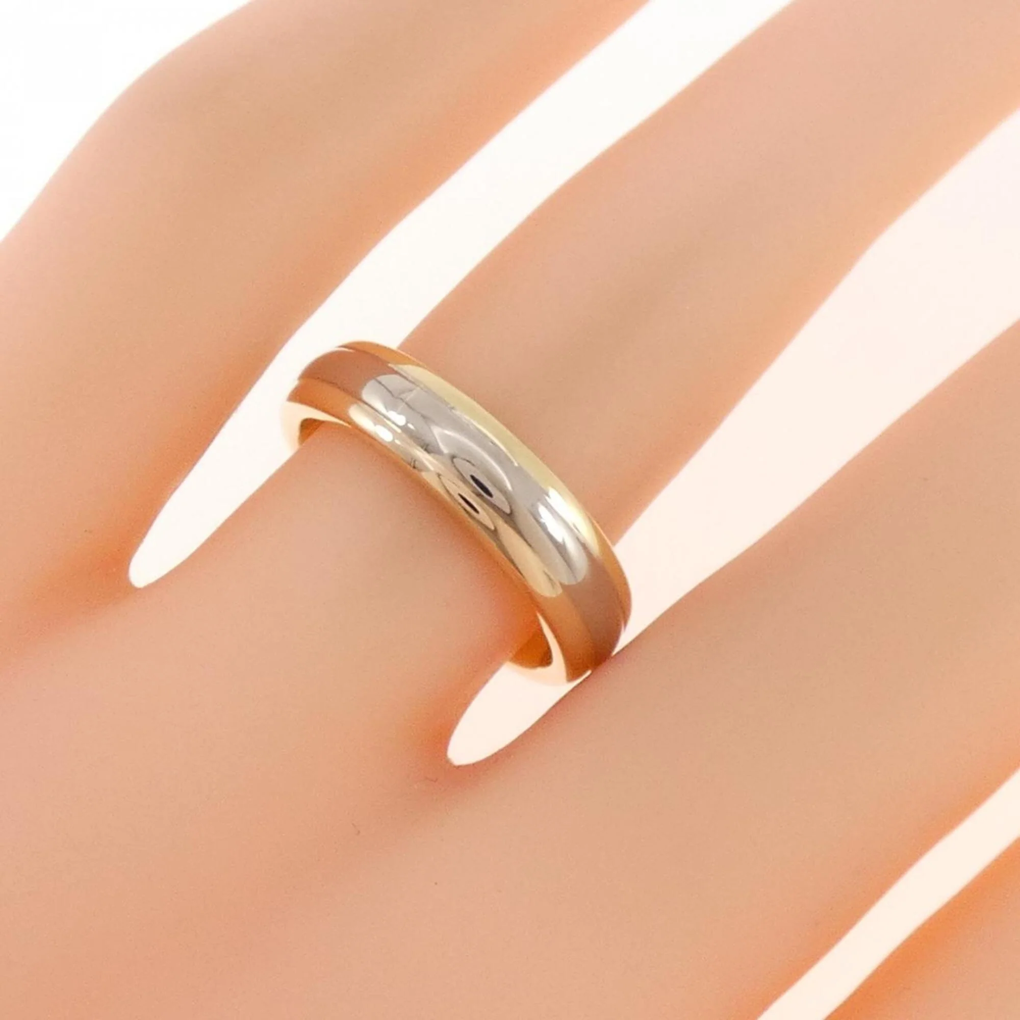 Vendome Louis Cartier Band Ring 18K Tricolor Gold - Image 5