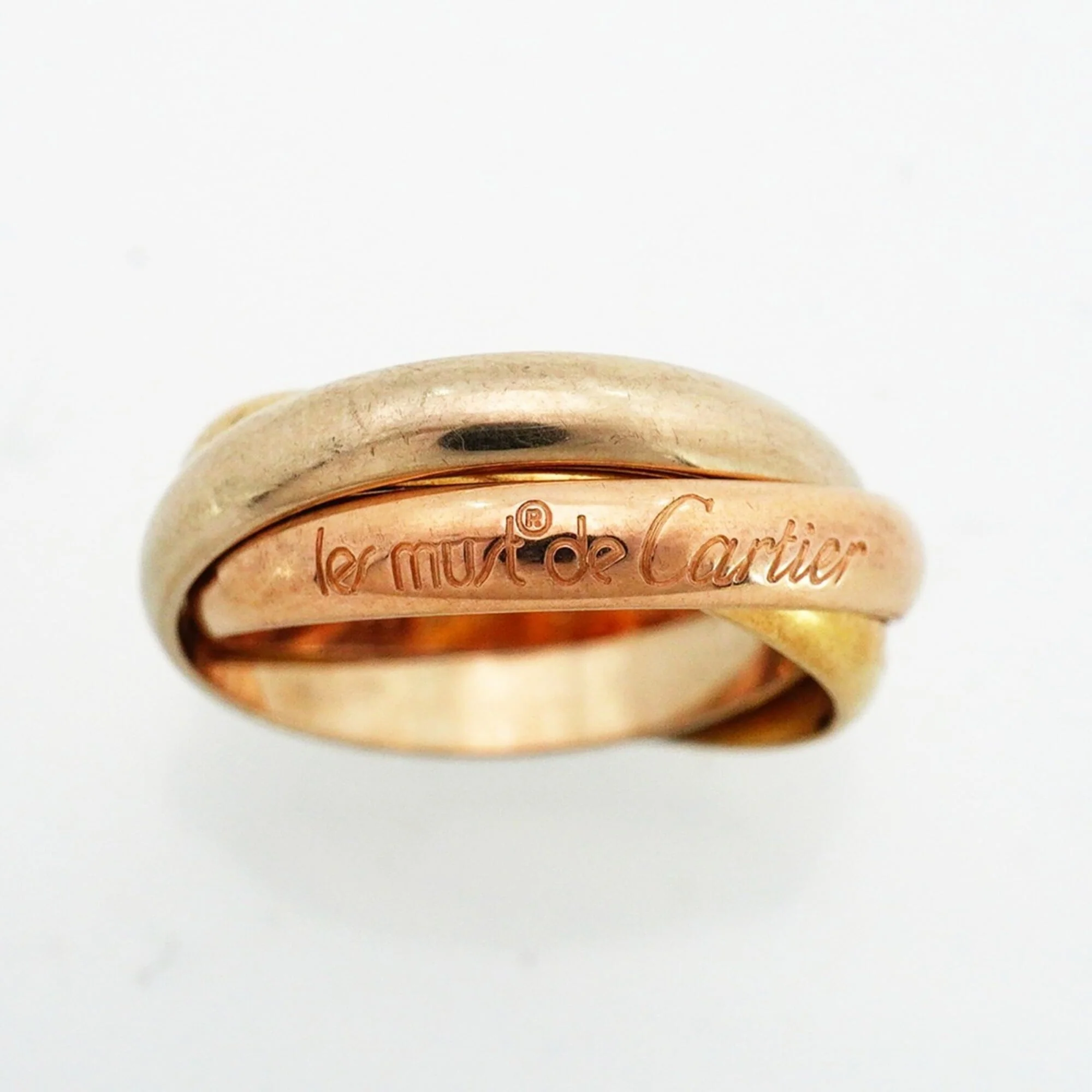 Vendome Louis Cartier Band Ring 18K Tricolor Gold - Image 2