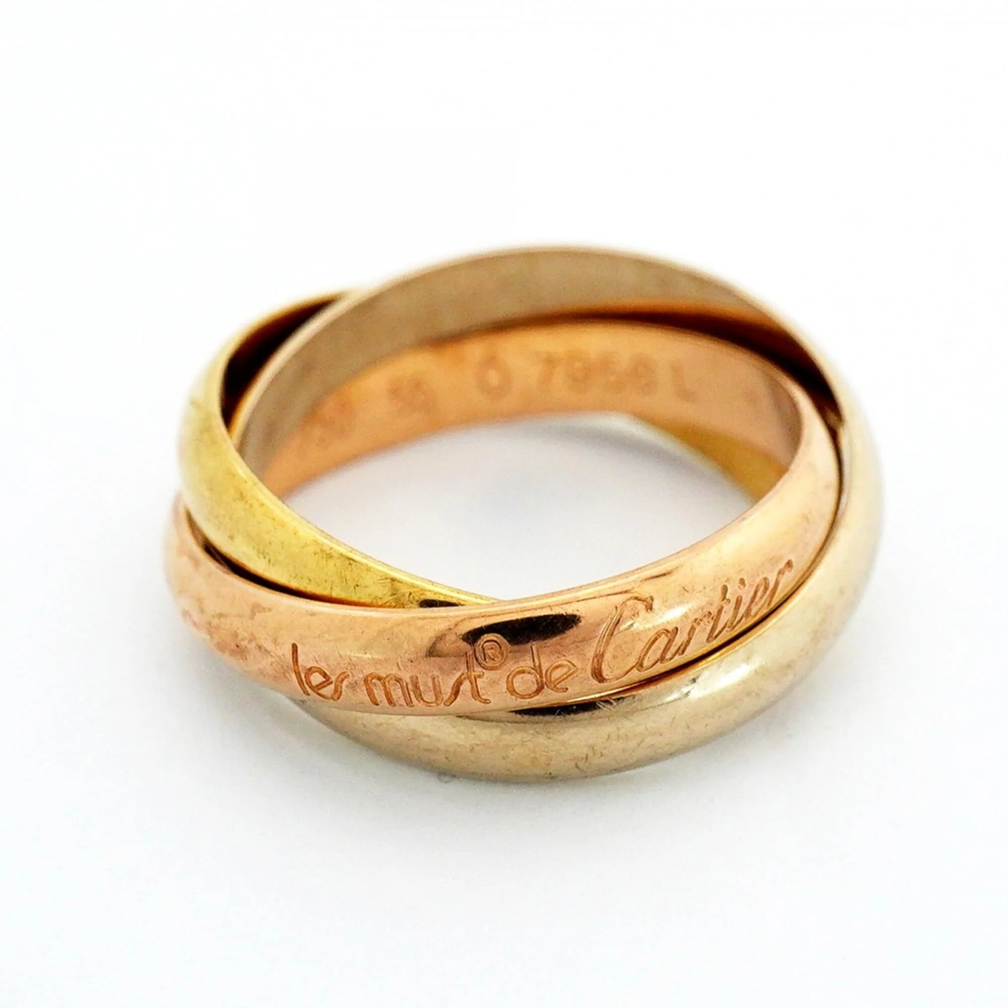 Vendome Louis Cartier Band Ring 18K Tricolor Gold - Image 3
