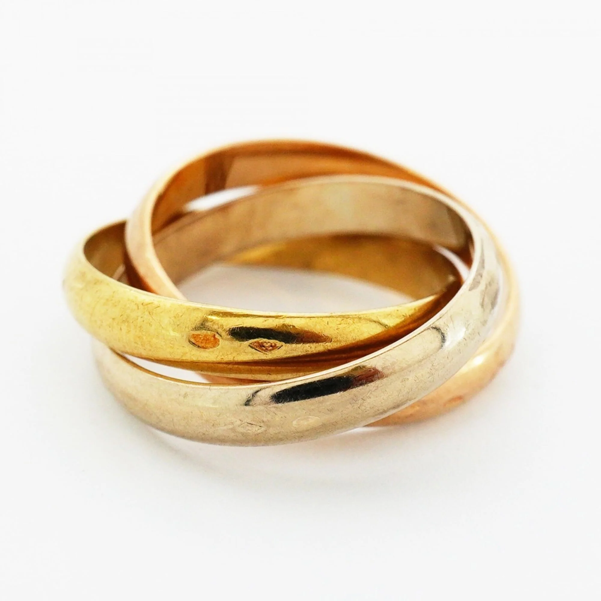 Vendome Louis Cartier Band Ring 18K Tricolor Gold - Image 5