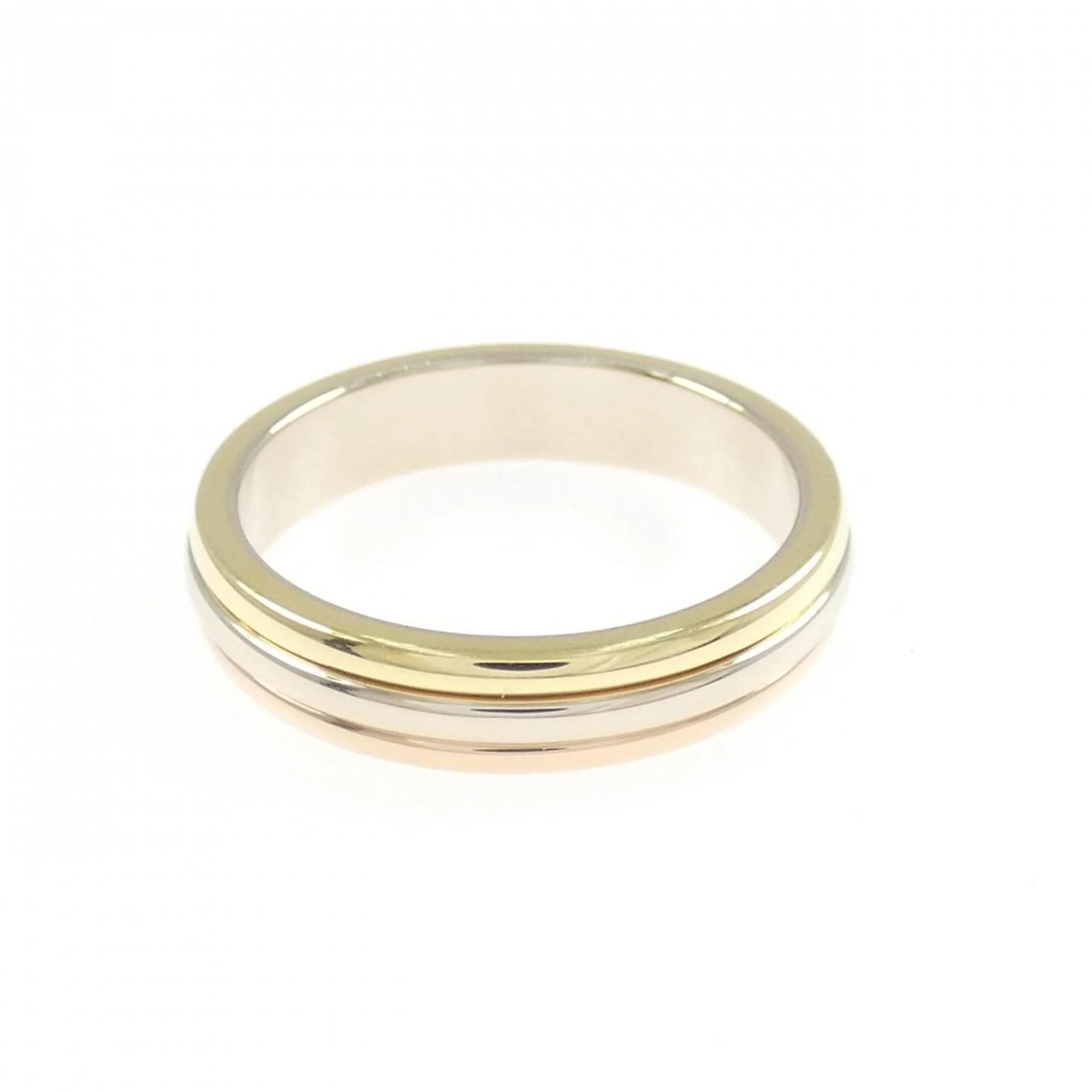 Vendome Louis Cartier Band Ring 18K Tricolor Gold - Image 2