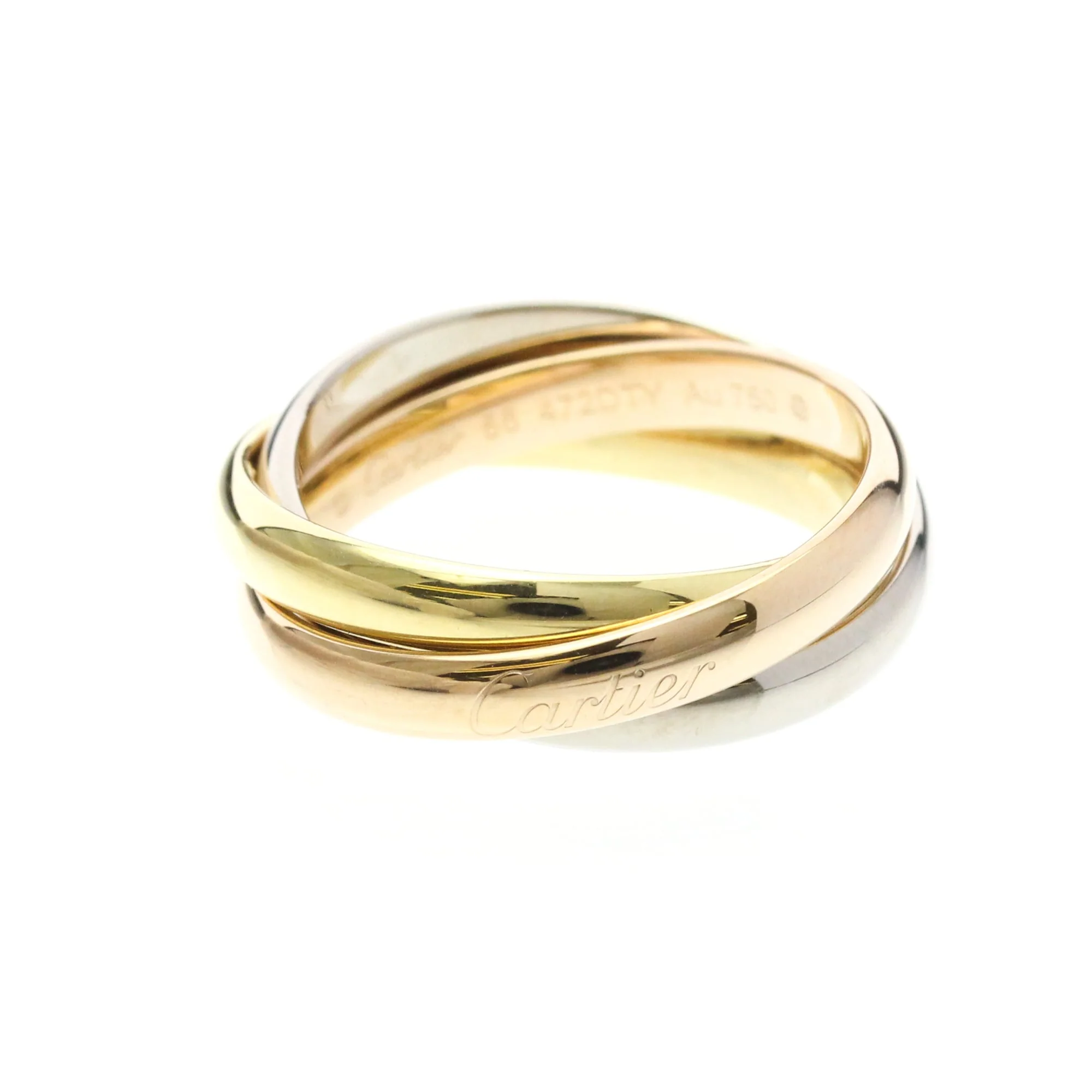 Vendome Louis Cartier Band Ring 18K Tricolor Gold