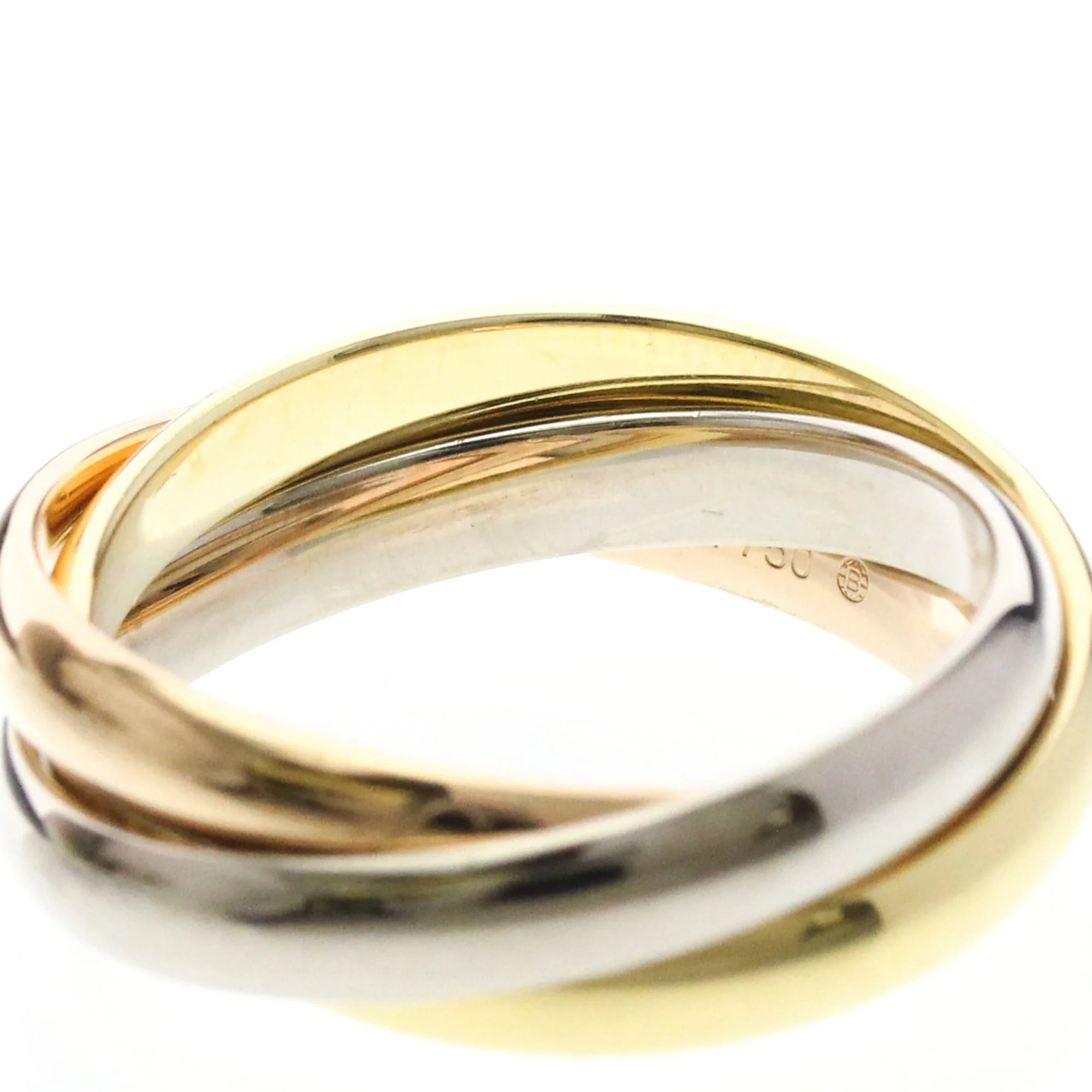 Vendome Louis Cartier Band Ring 18K Tricolor Gold - Image 6