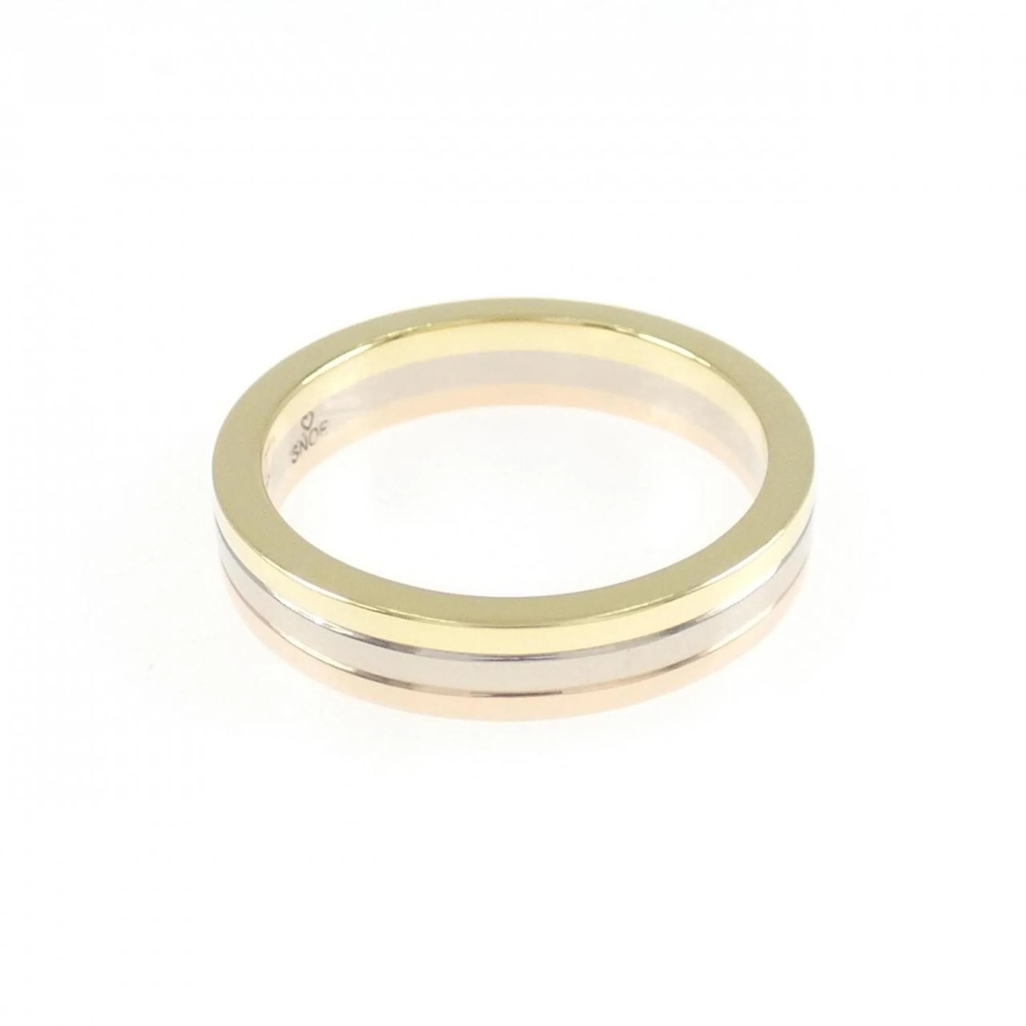 Vendome Louis Cartier Band Ring 18K Tricolor Gold - Image 2