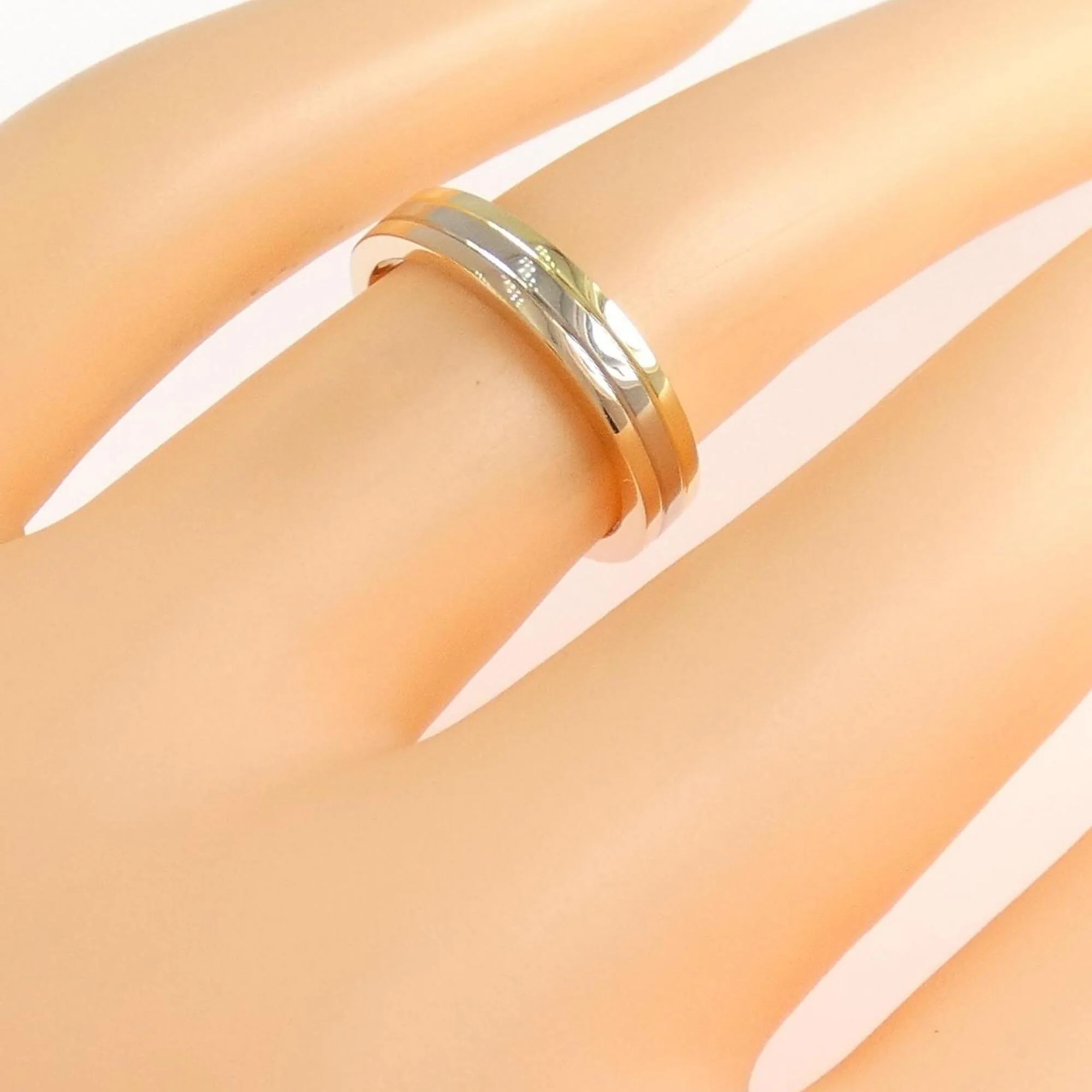 Vendome Louis Cartier Band Ring 18K Tricolor Gold - Image 4